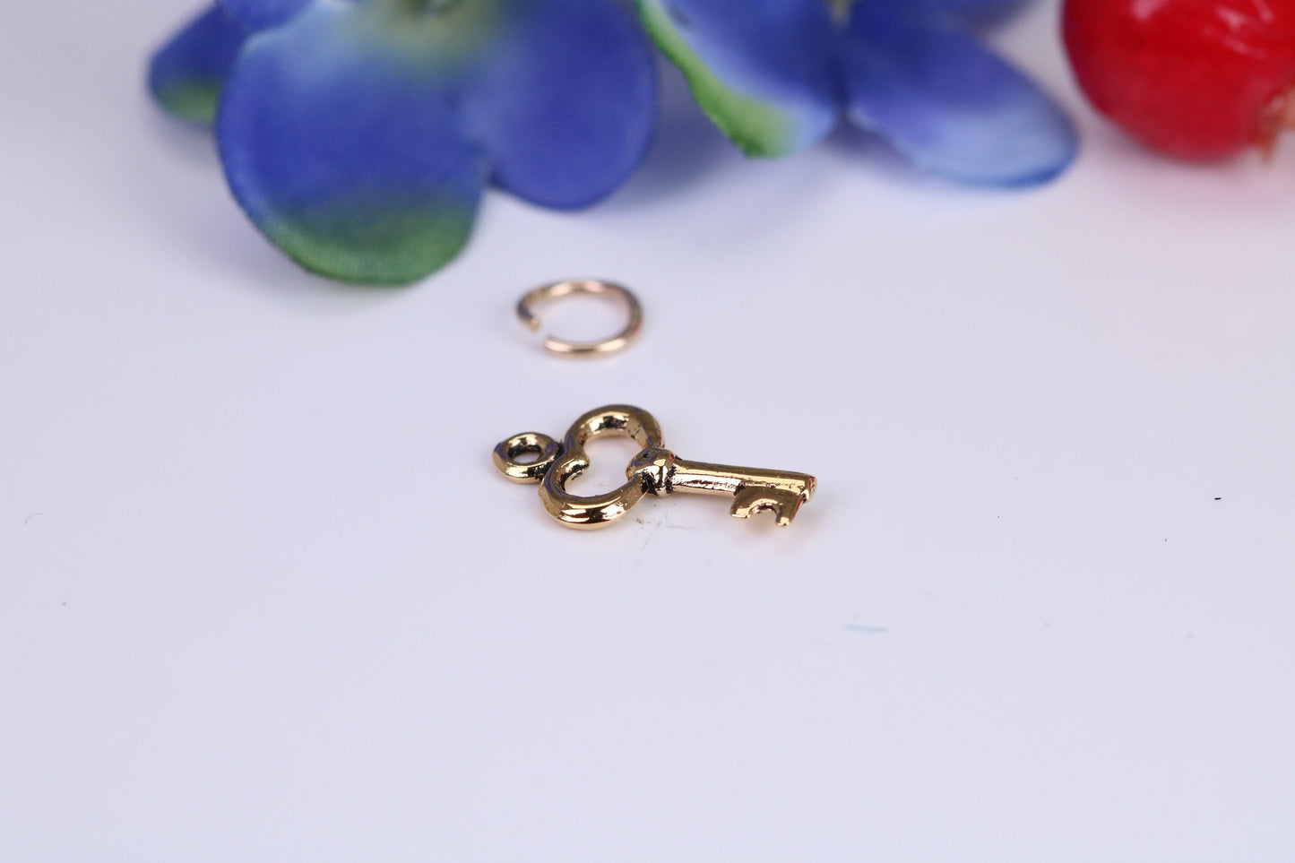 Key Charm, Traditional Charm, Made from Solid Cast Yellow Gold, British Hallmarked