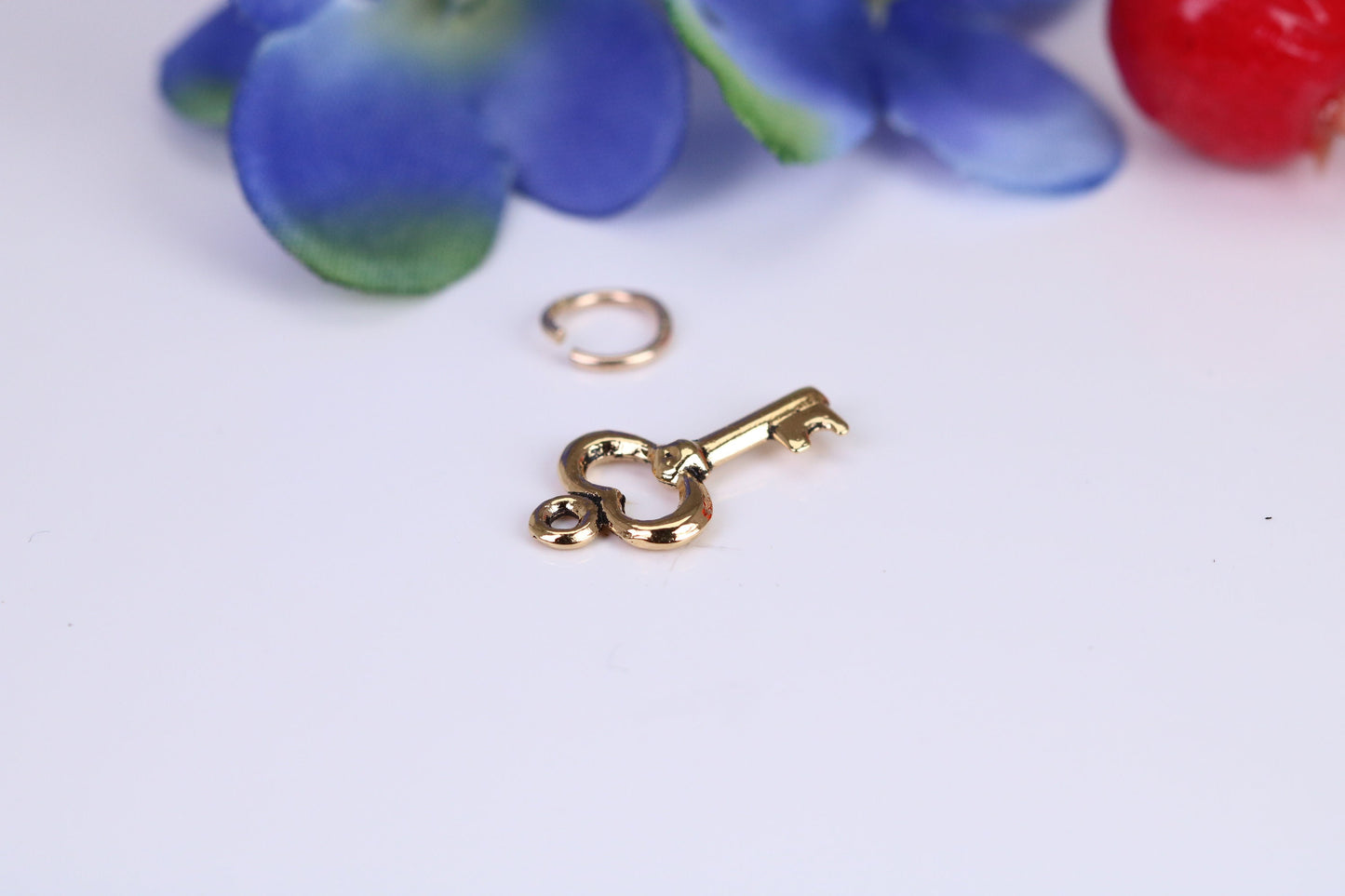 Key Charm, Traditional Charm, Made from Solid Cast Yellow Gold, British Hallmarked