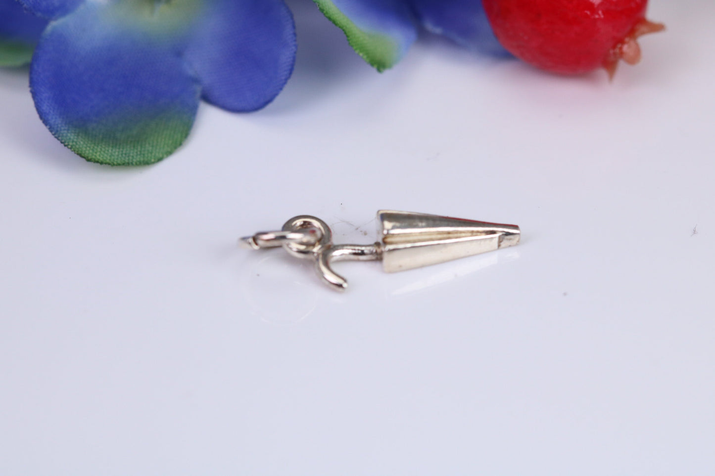 Umbrella Charm, Traditional Charm, Made from Solid 925 Grade Sterling Silver, Complete with Attachment Link