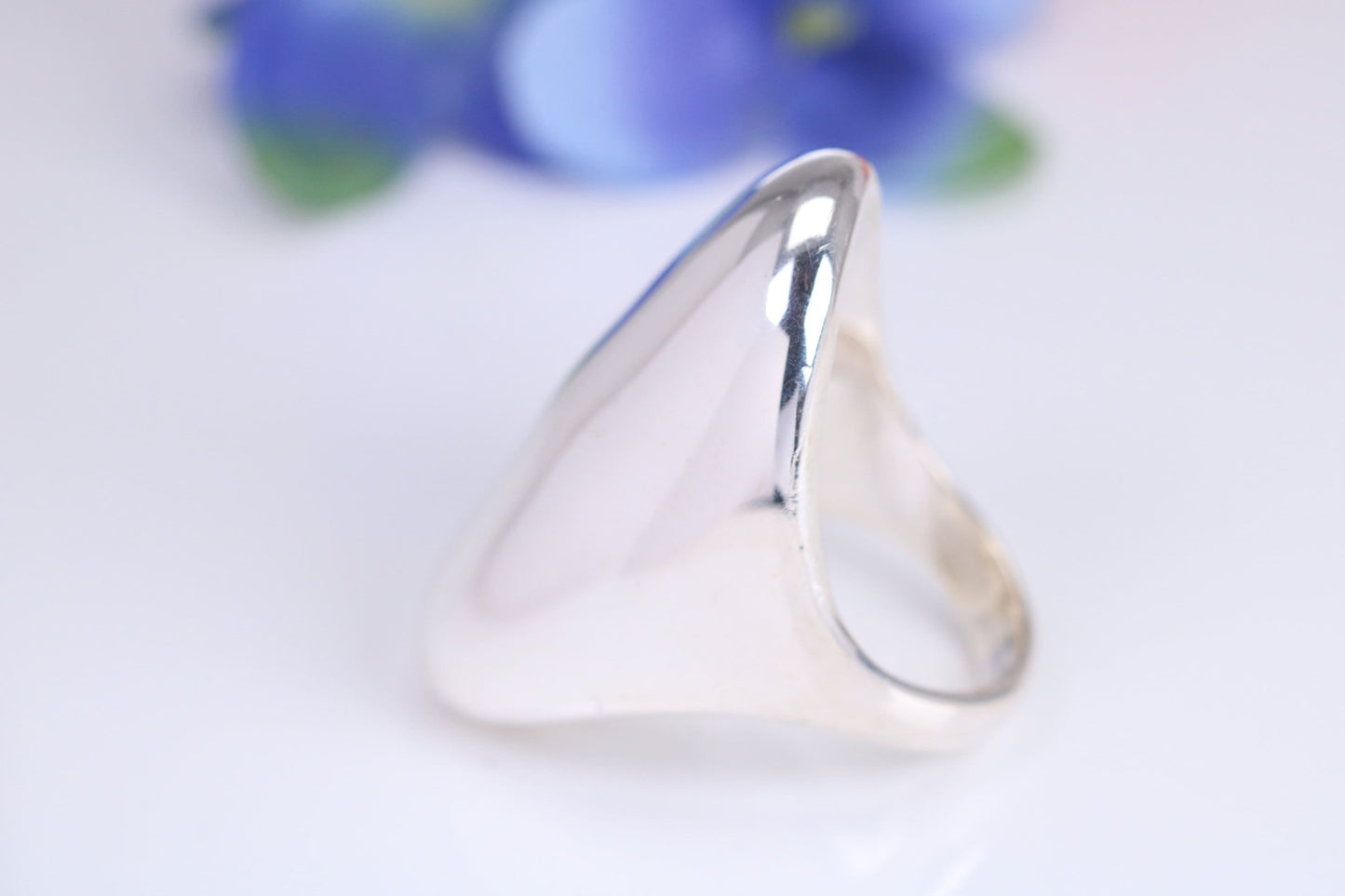Oval Signet Ring, very very large substantial and very heavy, made from solid cast silver, British Hallmarked