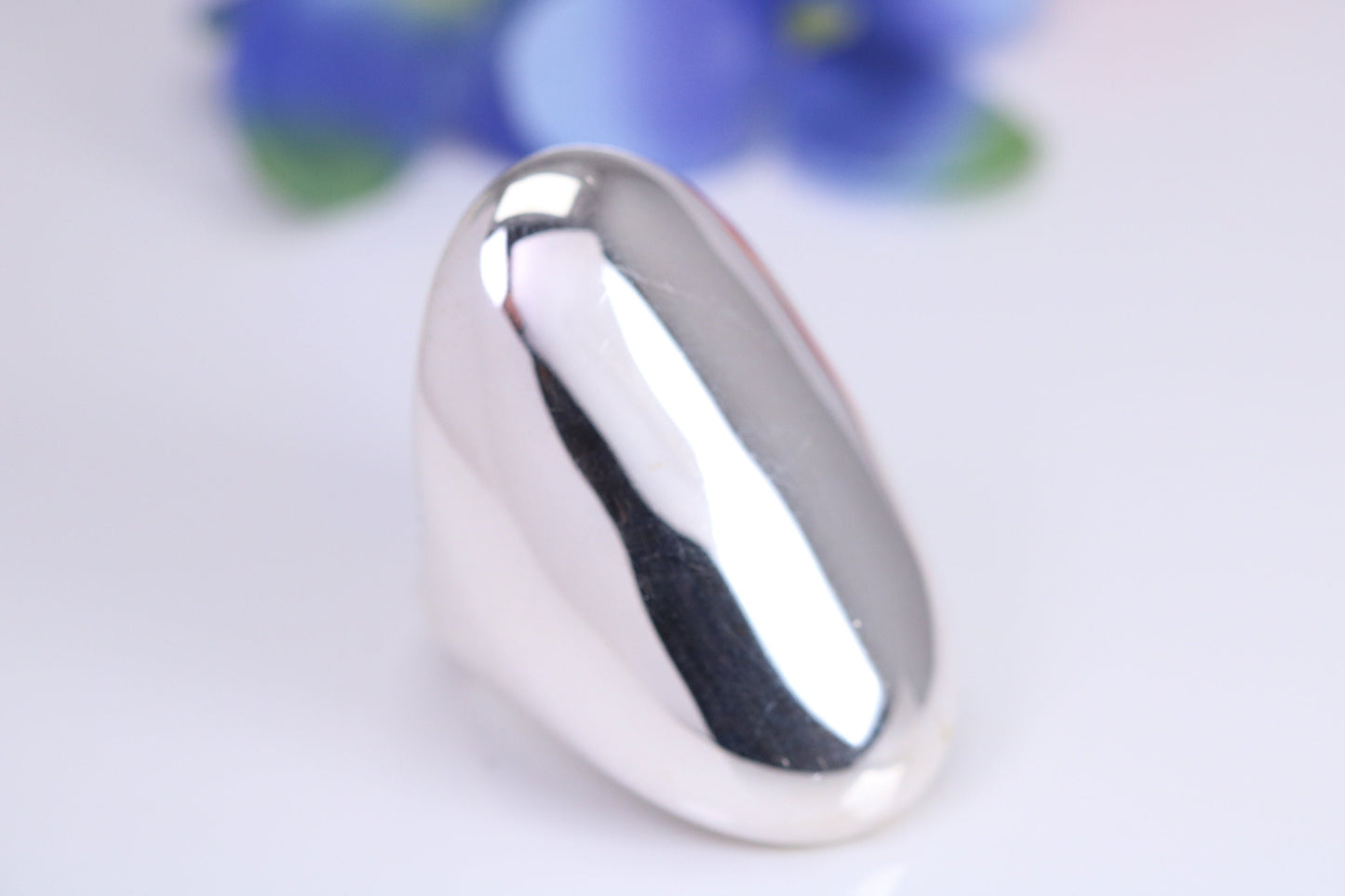 Oval Signet Ring, very very large substantial and very heavy, made from solid cast silver, British Hallmarked