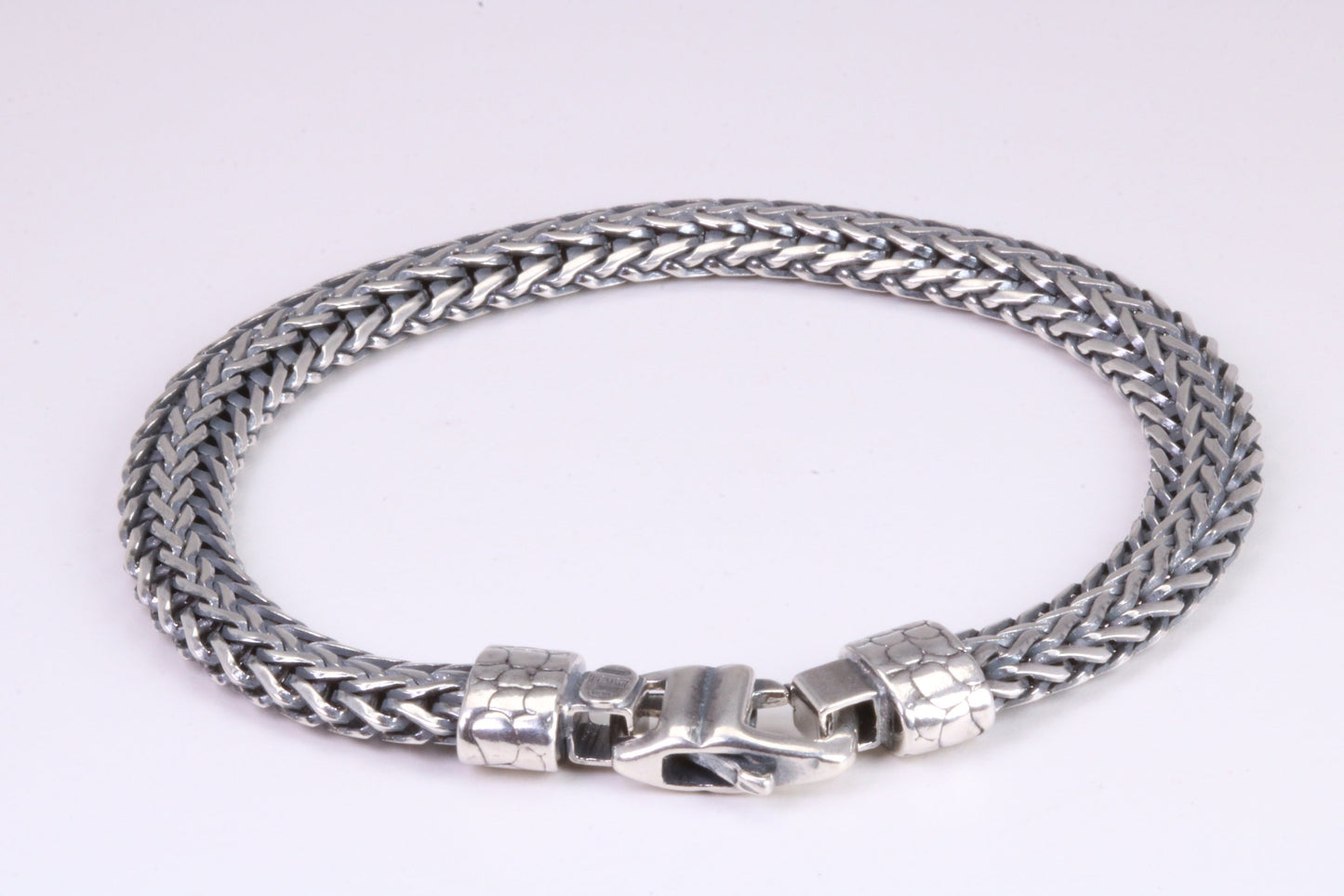 Cuban Bracelet, made from solid Sterling Silver, 7.50 Inches Long x 7 mm Wide, British Hallmarked