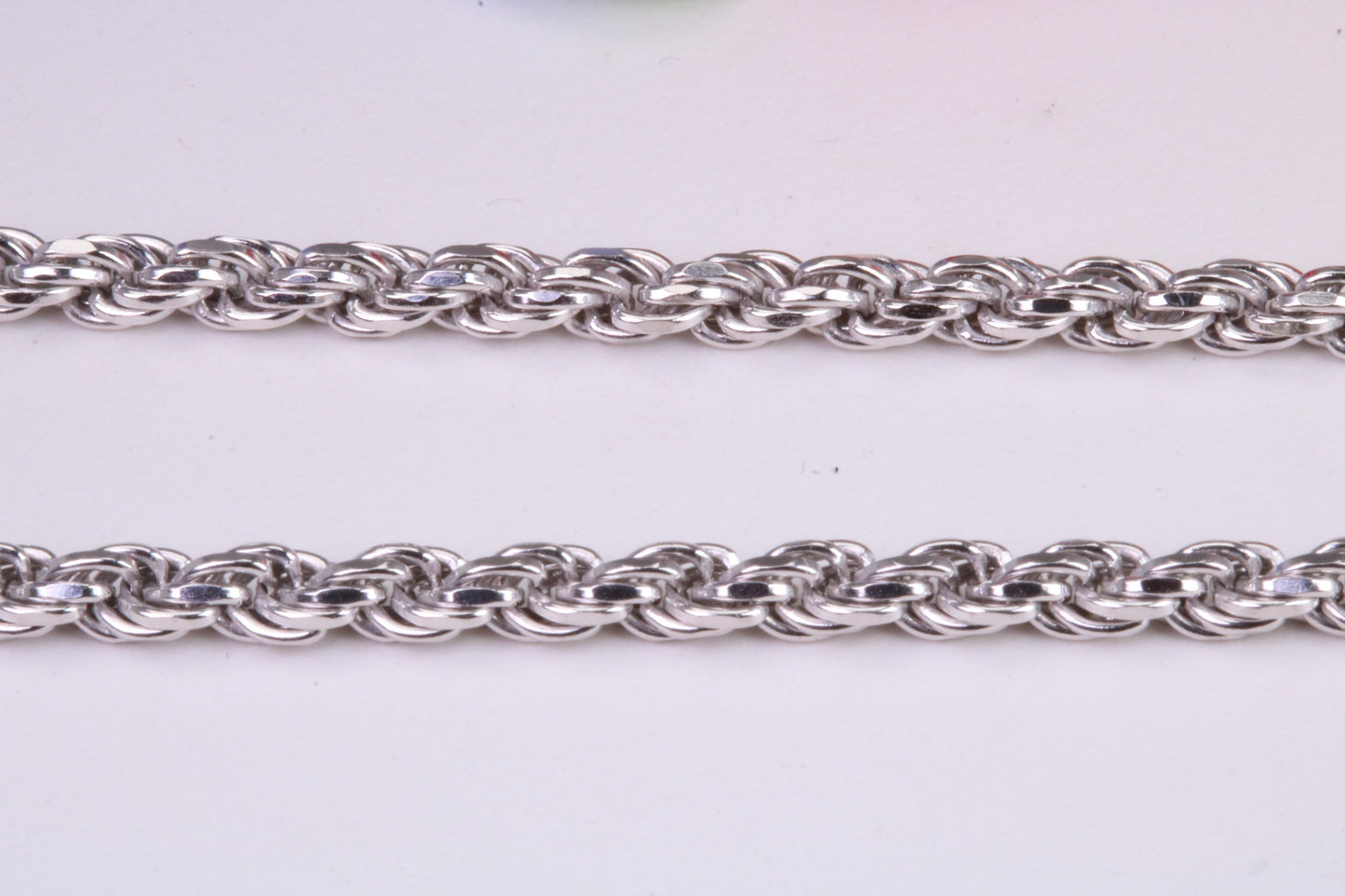 Gents heavy 22 inch Chain, Twisted Rope Chain, made from solid Sterling Silver, 22 Inches Long x 3 mm wide, British Hallmarked