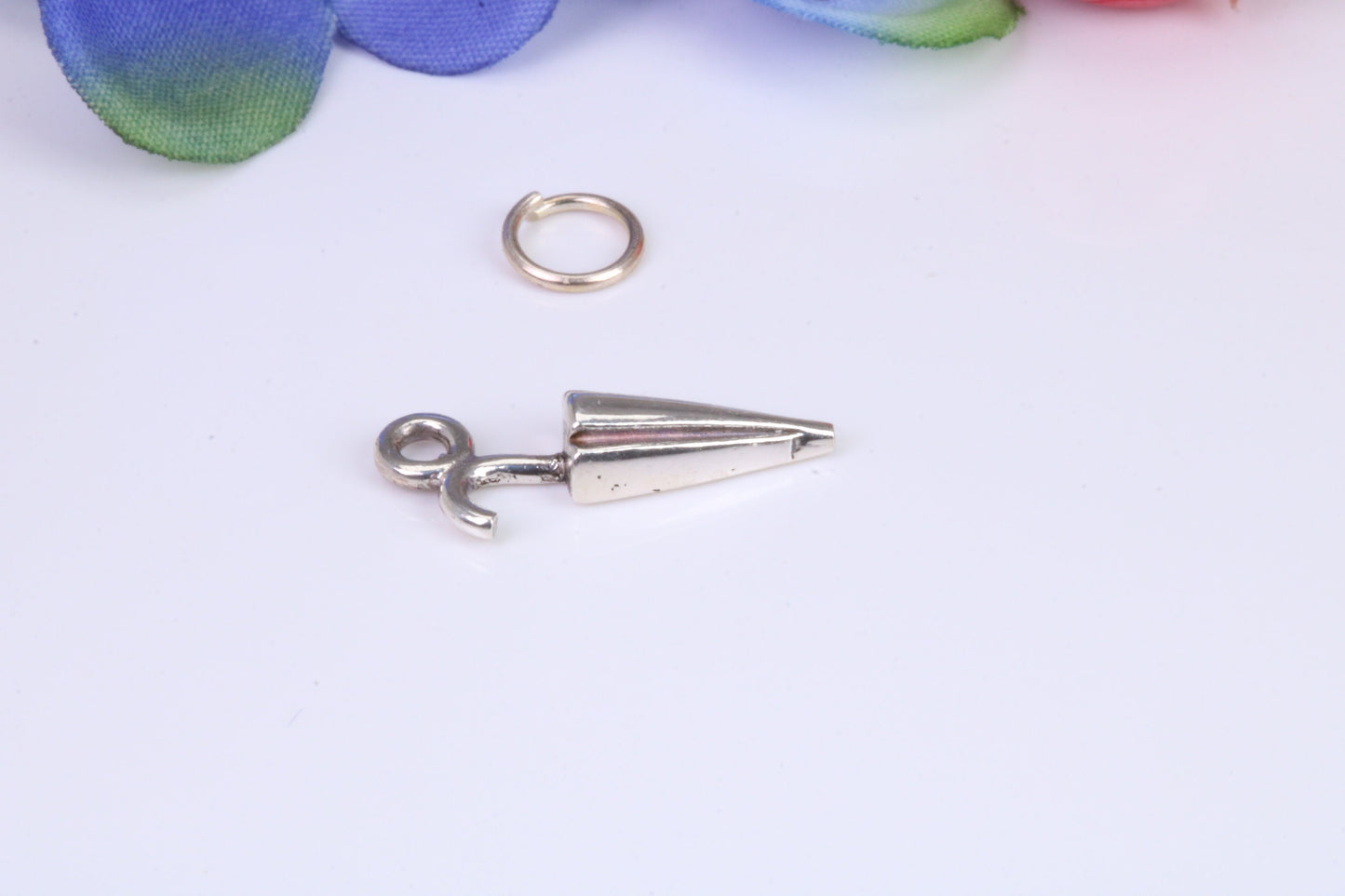Umbrella Charm, Traditional Charm, Made from Solid 925 Grade Sterling Silver, Complete with Attachment Link