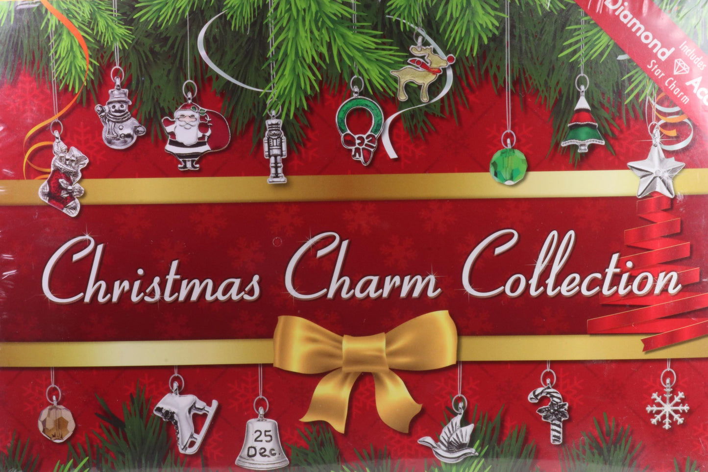Christmas Charms Collection Advent Calendar, 24 Individual Charms Plus a Bracelet to Attach The Charms