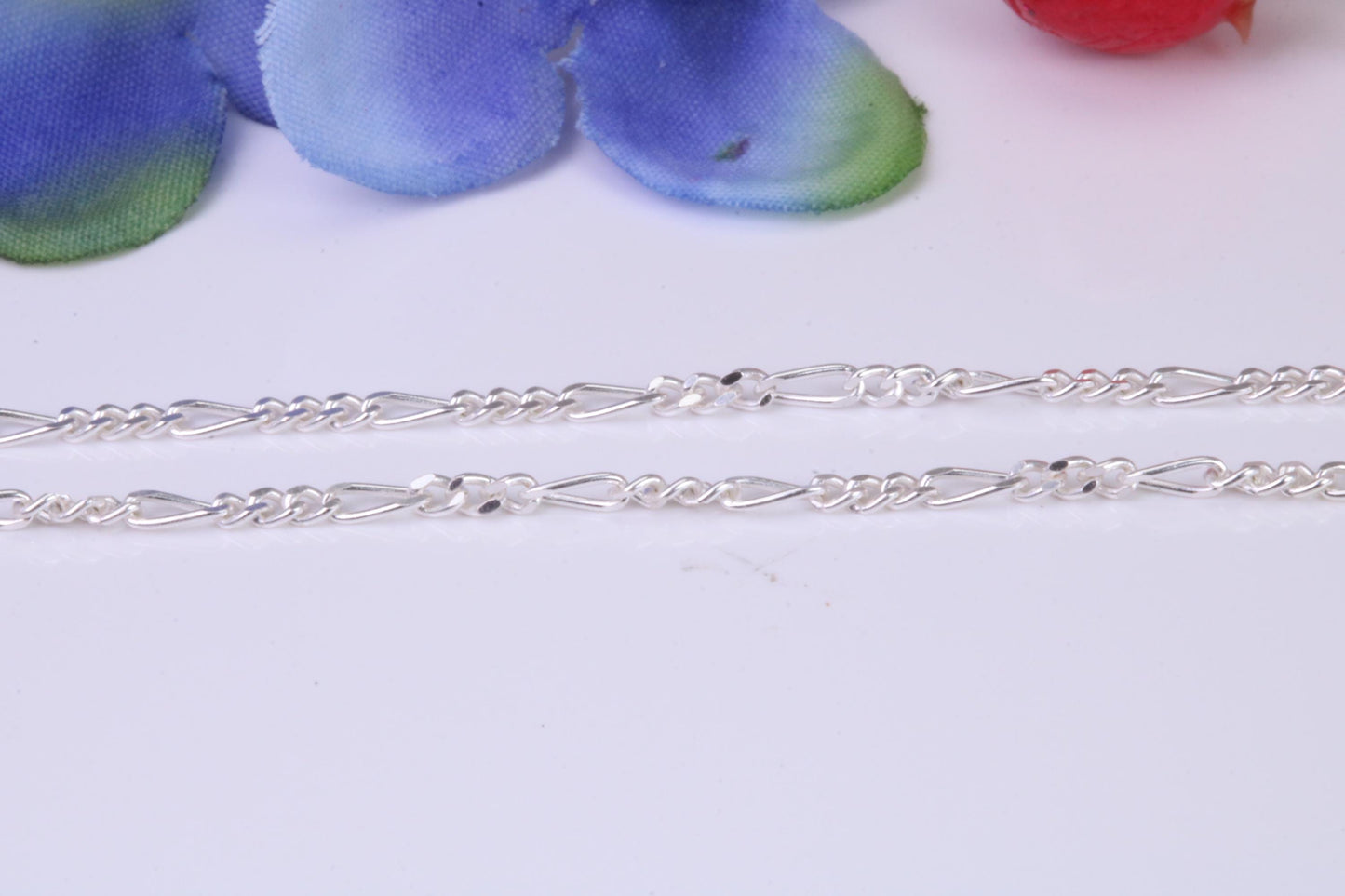 Figaro Chain, Made from solid 925 graded Sterling Silver, 16 inches long