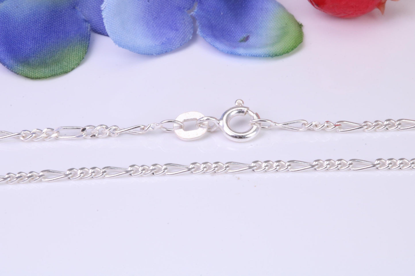 Figaro Chain, Made from solid 925 graded Sterling Silver, 16 inches long