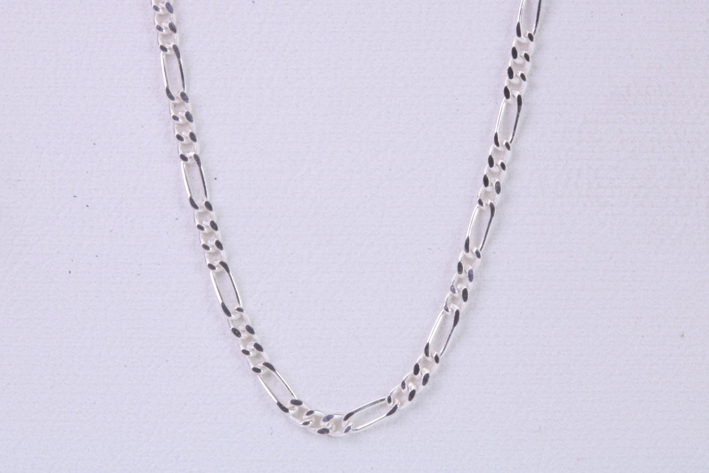 Figaro Chain, Made from solid 925 graded Sterling Silver, 16 inches long