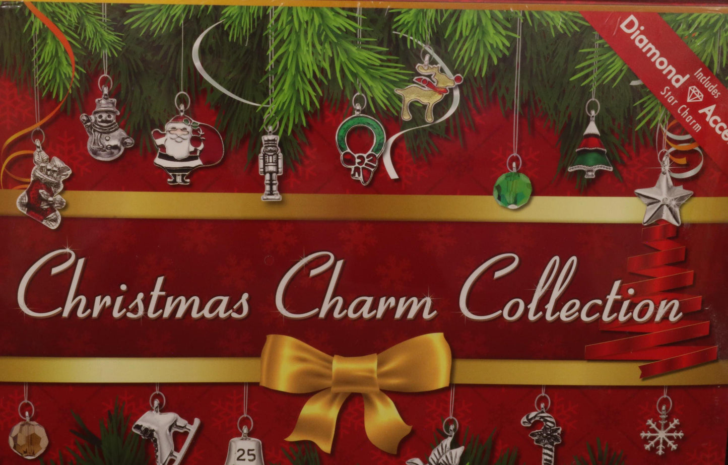 Christmas Charms Collection Advent Calendar, 24 Individual Charms Plus a Bracelet to Attach The Charms