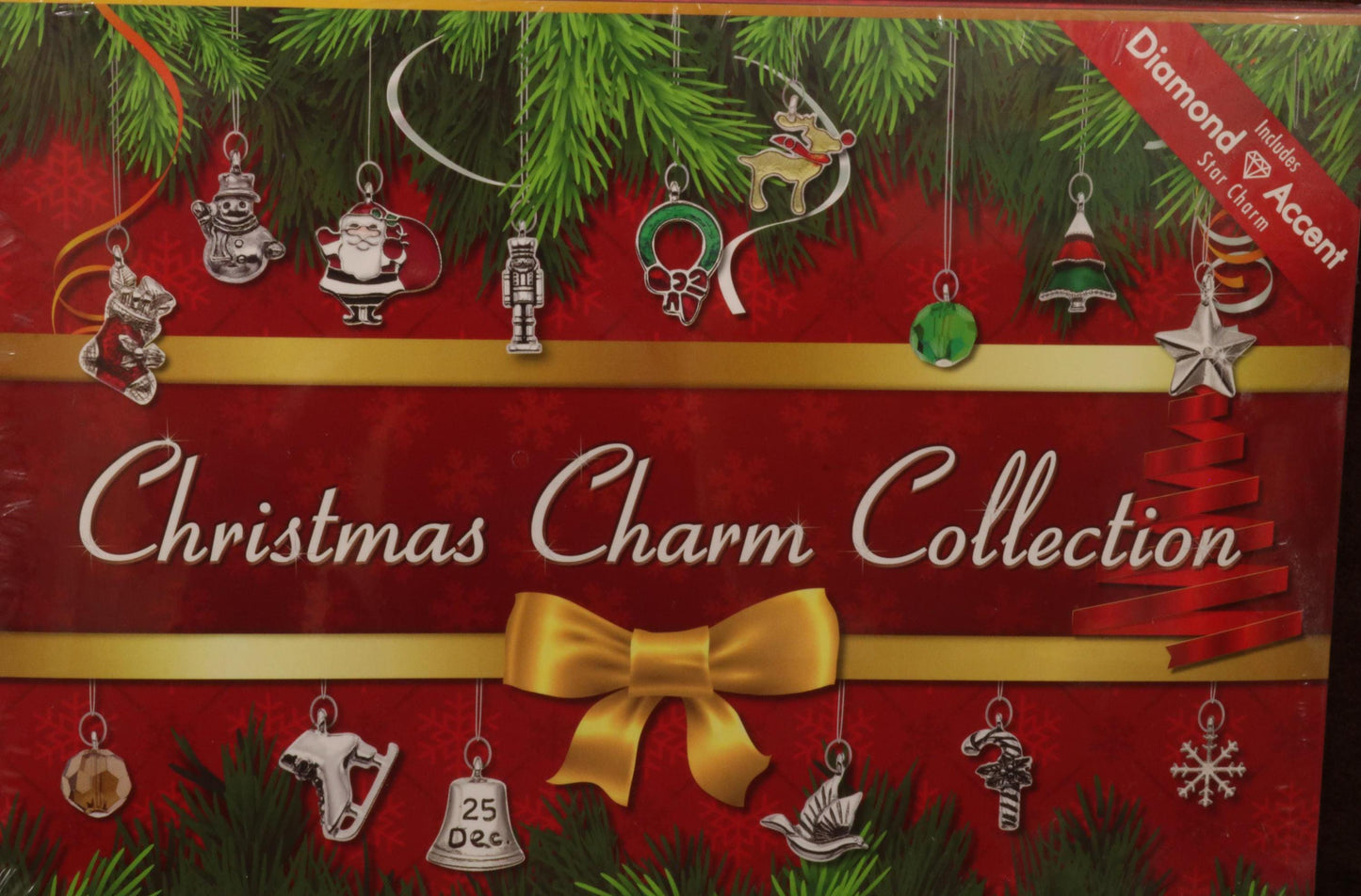 Christmas Charms Collection Advent Calendar, 24 Individual Charms Plus a Bracelet to Attach The Charms