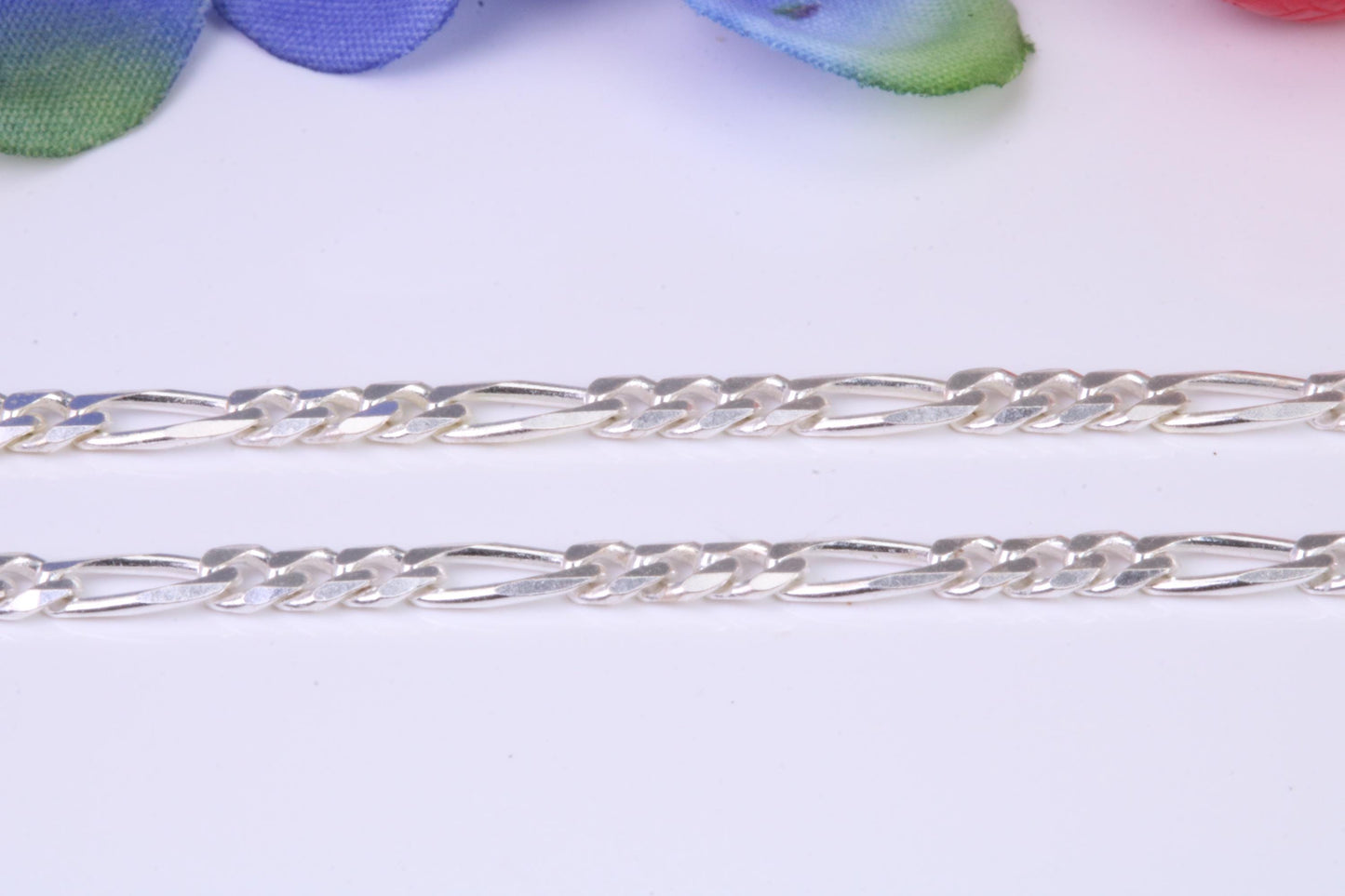 Figaro Chain, Made from solid 925 graded Sterling Silver, 18 or 20 inches long