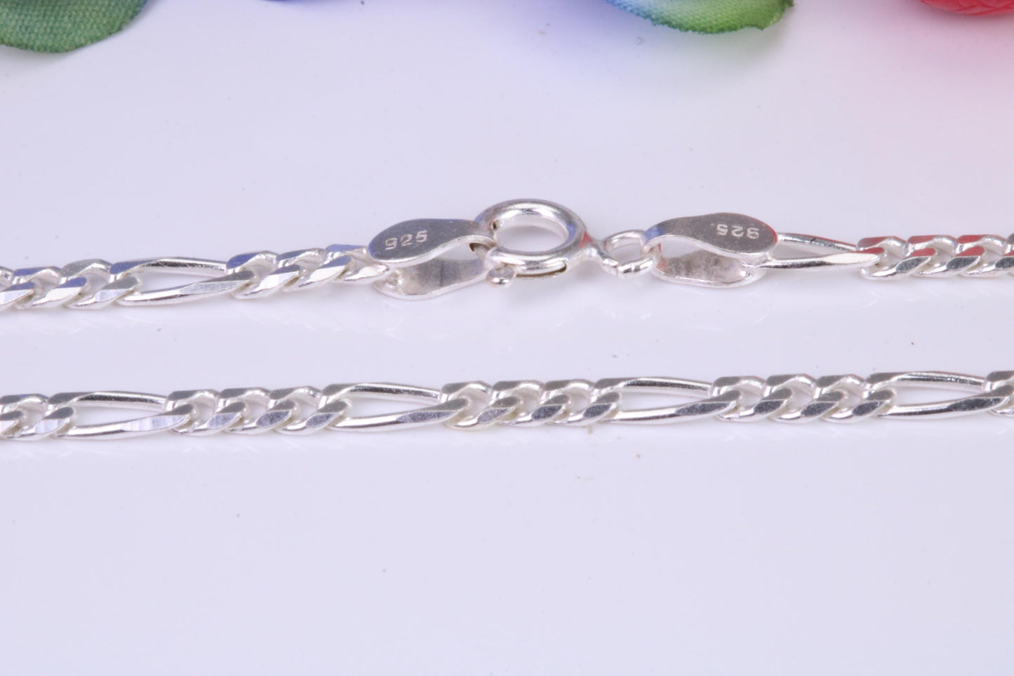 Figaro Chain, Made from solid 925 graded Sterling Silver, 18 or 20 inches long