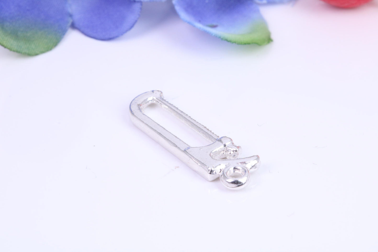 Hacksaw Charm, Traditional Charm, Made from Solid Cast Silver