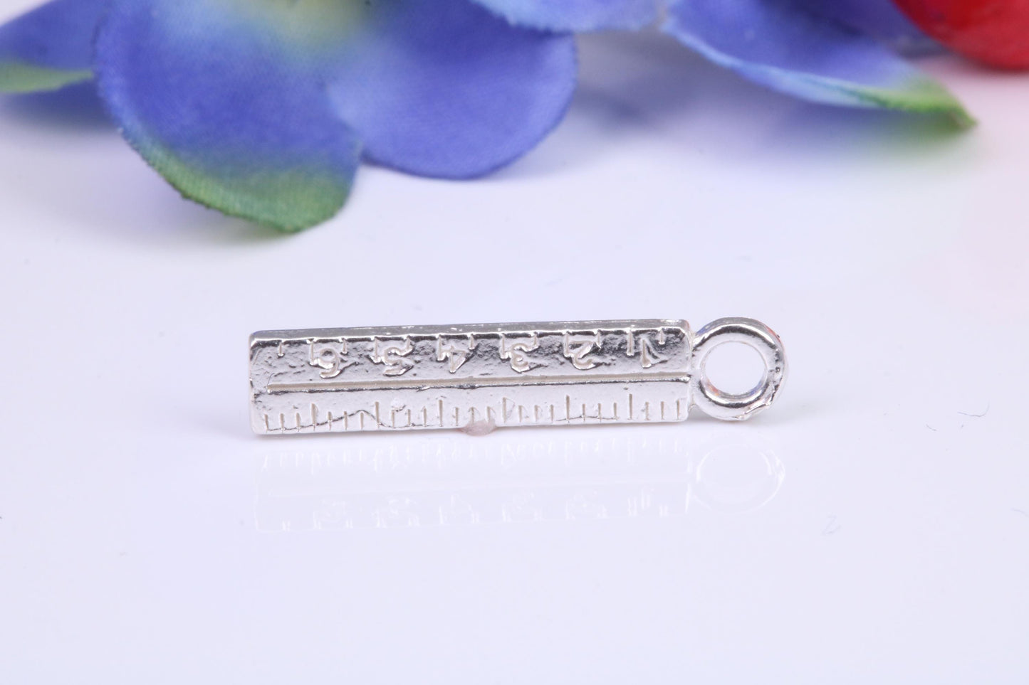 Ruler Charm, Traditional Charm, Made from Solid Cast Silver, Three Dimensional