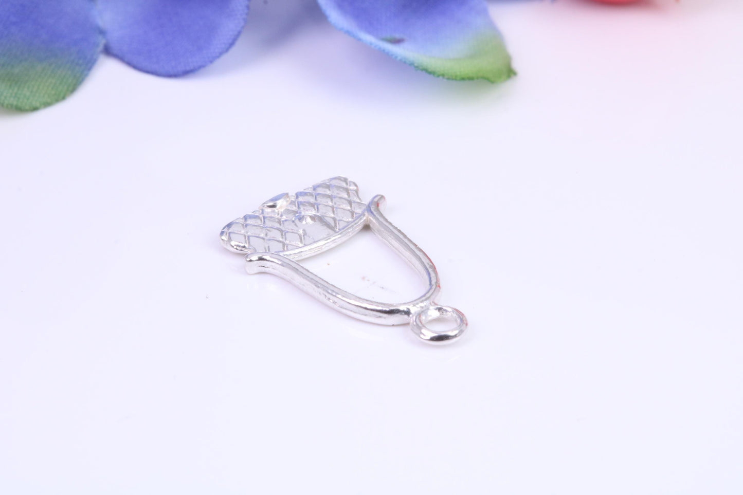 Handbag Charm, Traditional Three Dimensional Charm, Made from Solid Cast Silver