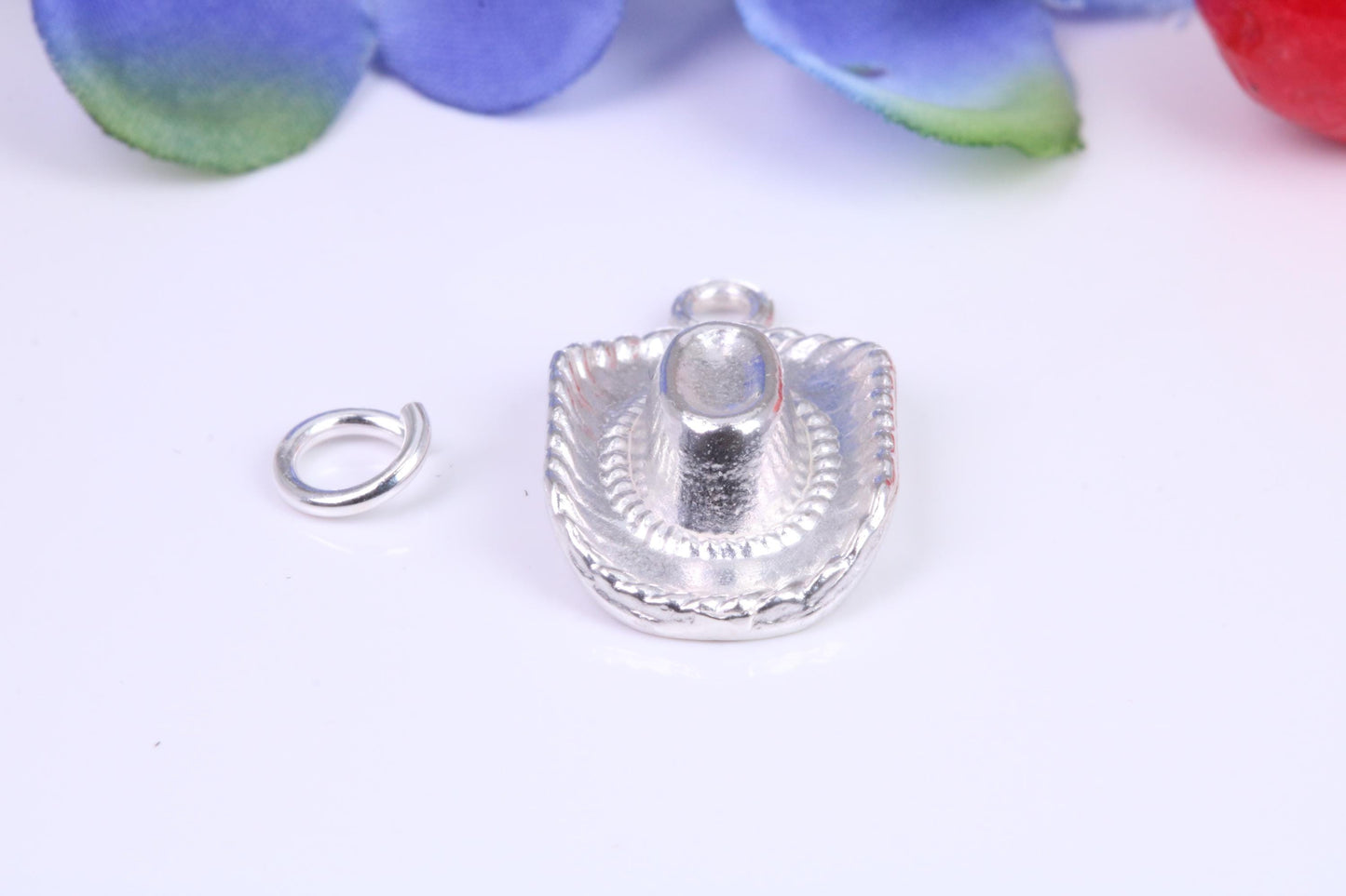 Cowboy Hat Charm, Traditional Three Dimensional Charm, This charm is made from solid cast Silver