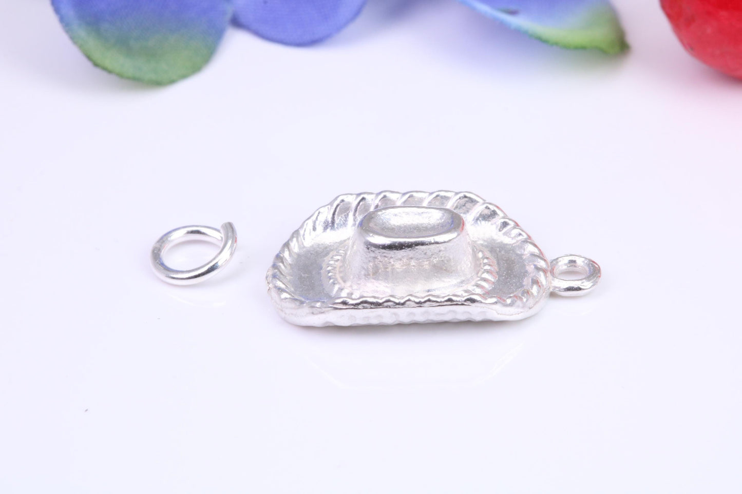 Cowboy Hat Charm, Traditional Three Dimensional Charm, This charm is made from solid cast Silver