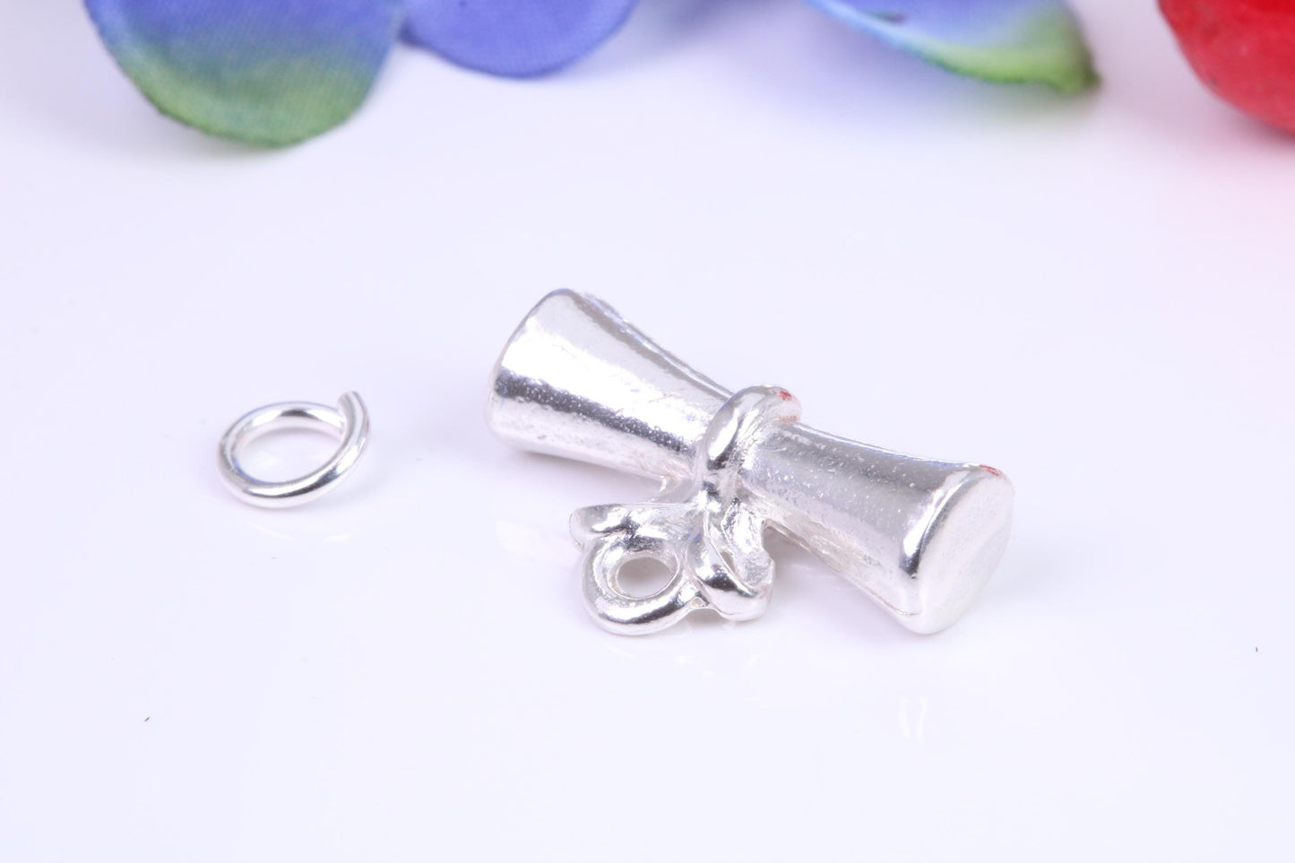 Graduation Charm, Traditional Three Dimensional Charm, Made From Solid Cast Silver