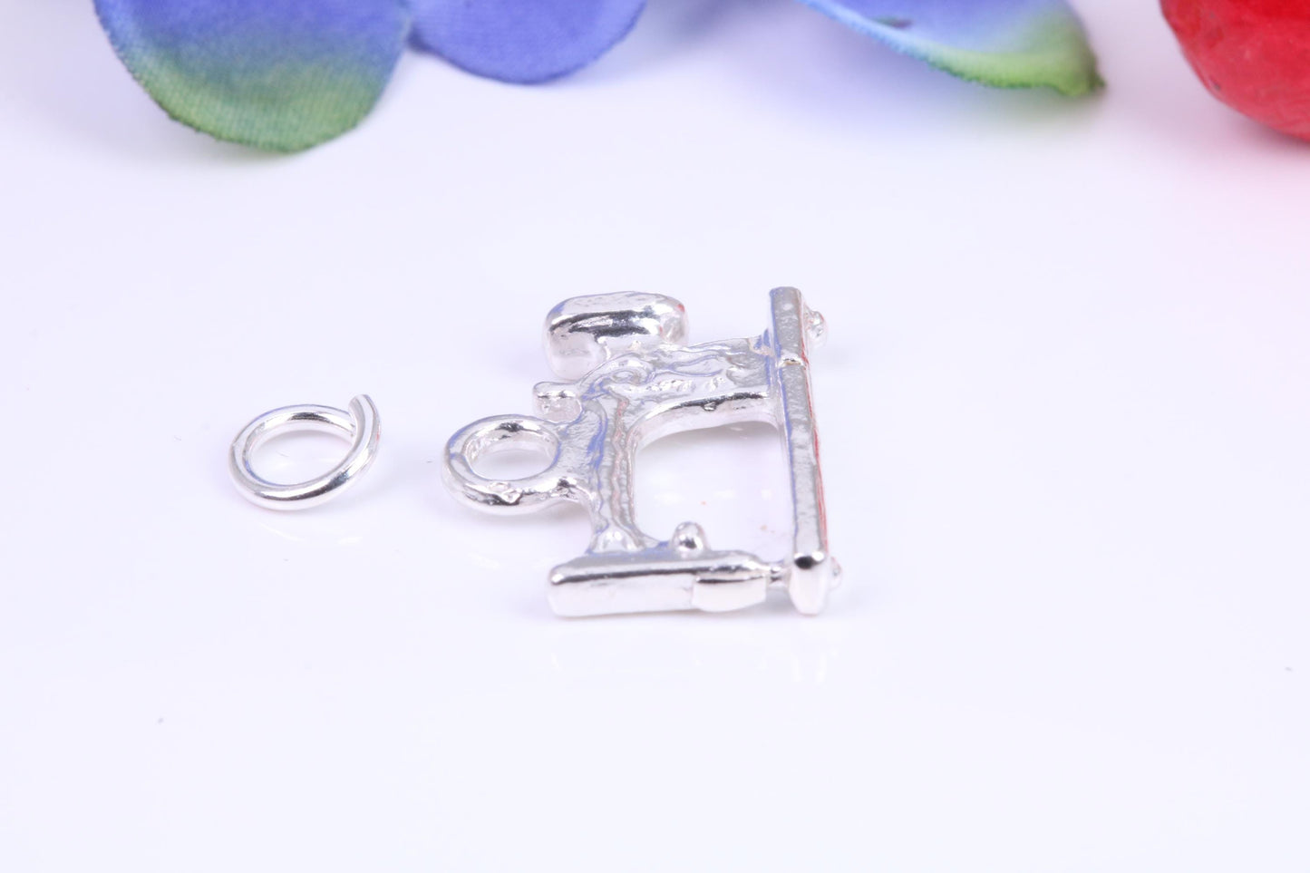 Vintage Sewing Machine Charm, Traditional Three Dimensional Charm, Made from Solid Cast Silver