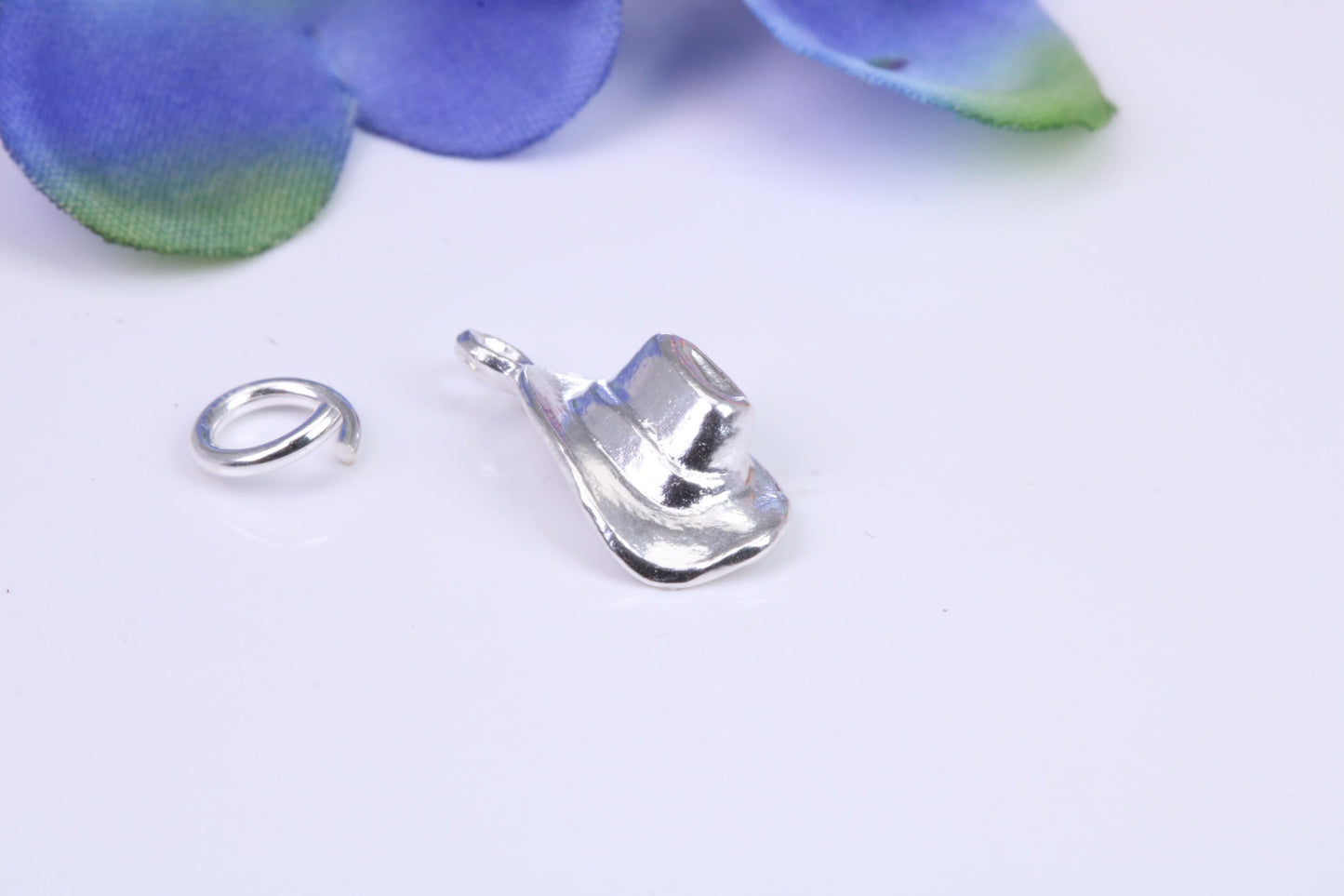 Cowboy Hat Charm, Traditional Three Dimensional Charm, This charm is made from solid cast Silver