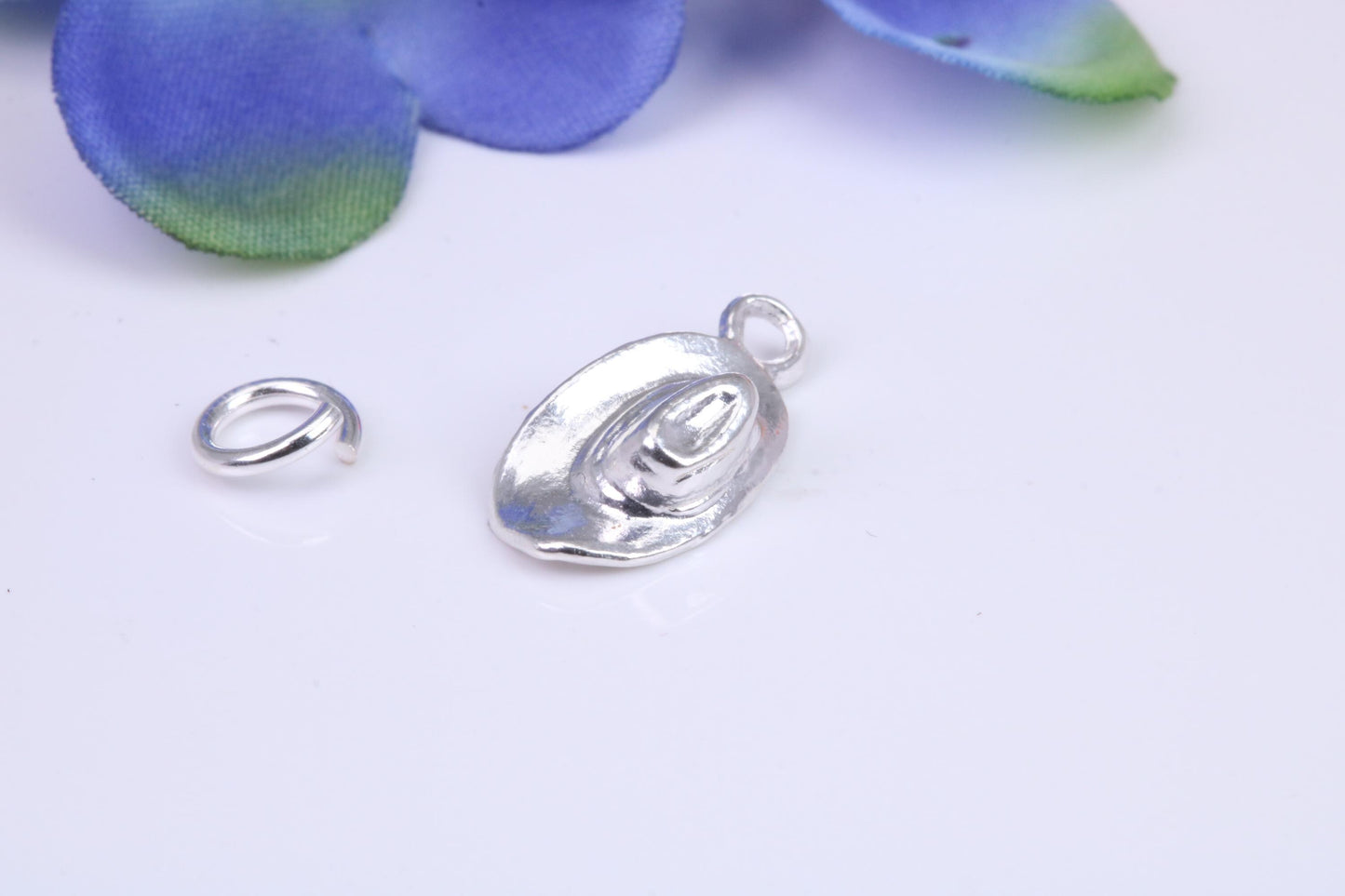 Cowboy Hat Charm, Traditional Three Dimensional Charm, This charm is made from solid cast Silver