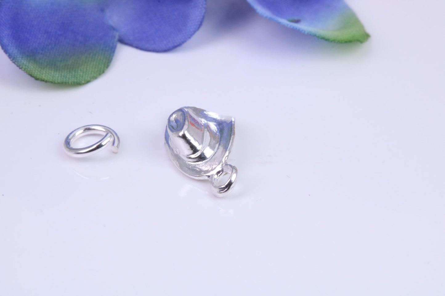 Cowboy Hat Charm, Traditional Three Dimensional Charm, This charm is made from solid cast Silver