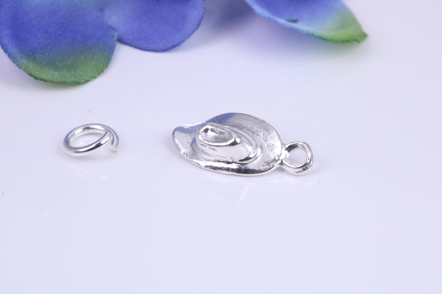 Cowboy Hat Charm, Traditional Three Dimensional Charm, This charm is made from solid cast Silver