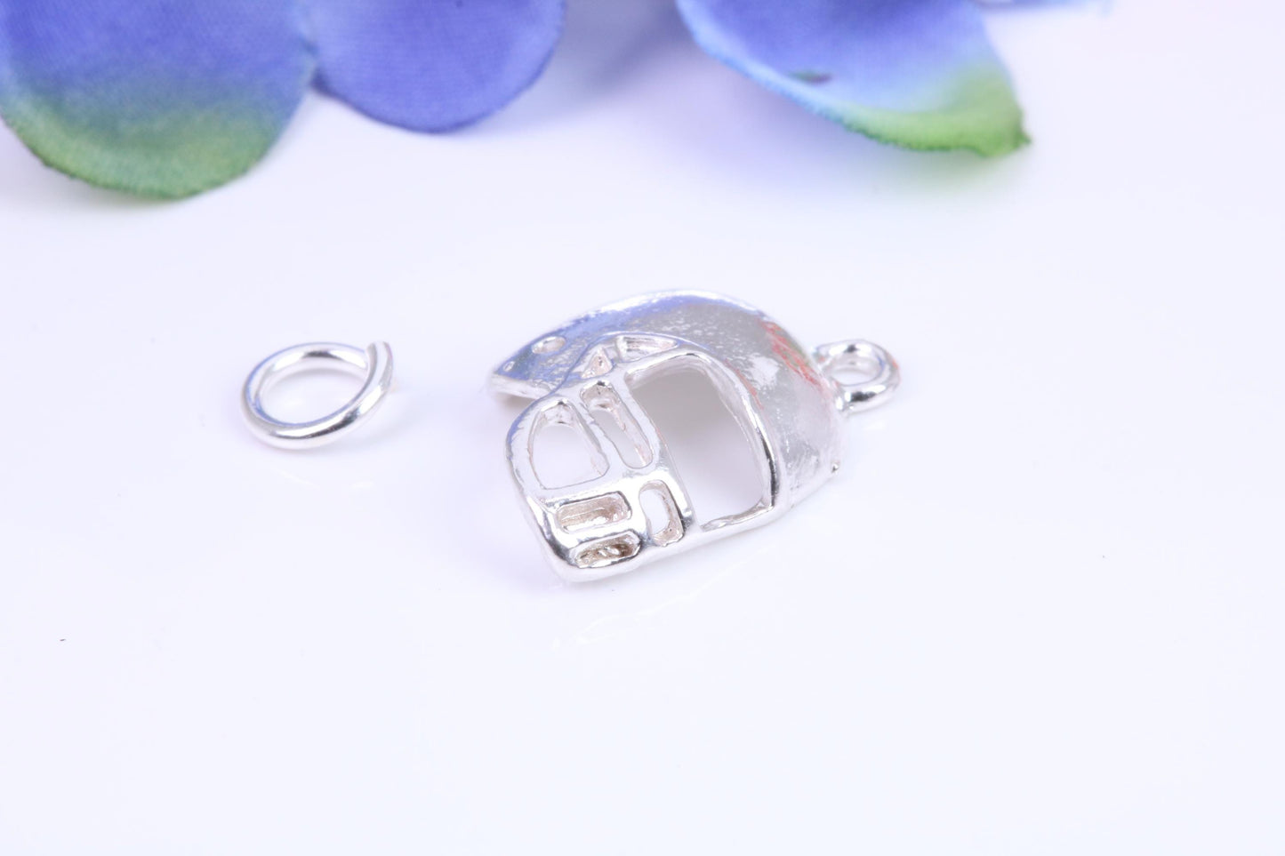 American Football Helmet charm, Traditional Charm, Made from Solid Cast Silver