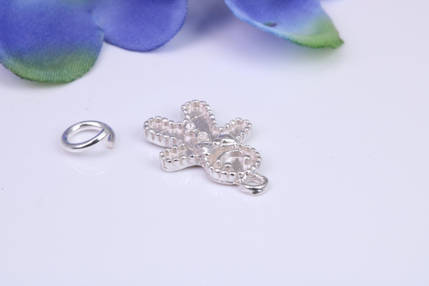 Gingerbread Man Charm, Traditional Three Dimensional Charm, Made from Solid Cast Silver