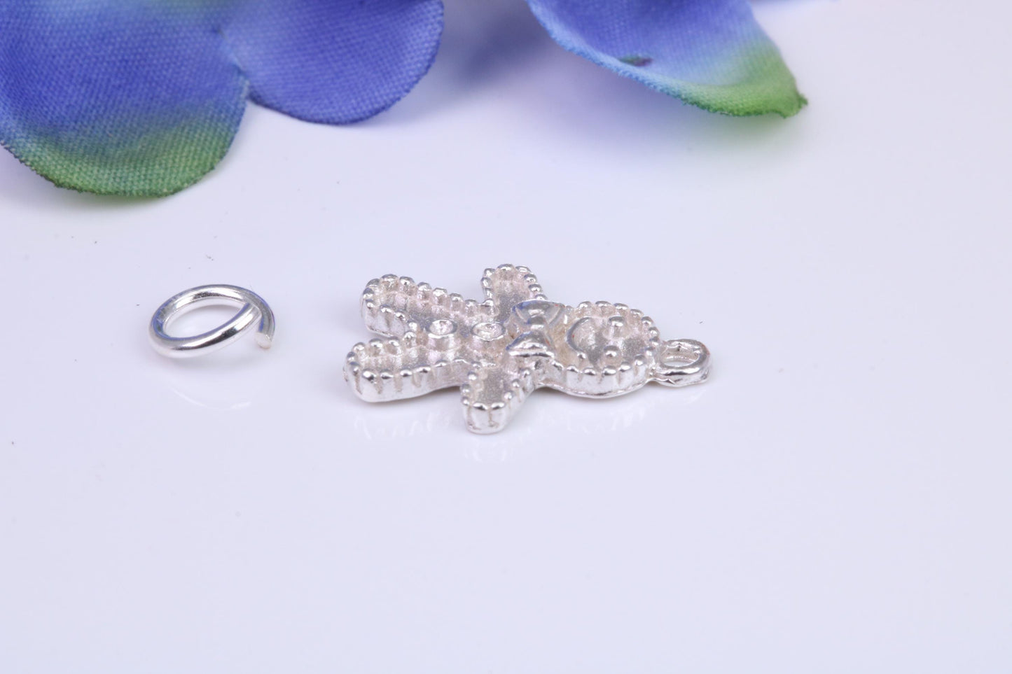 Gingerbread Man Charm, Traditional Three Dimensional Charm, Made from Solid Cast Silver