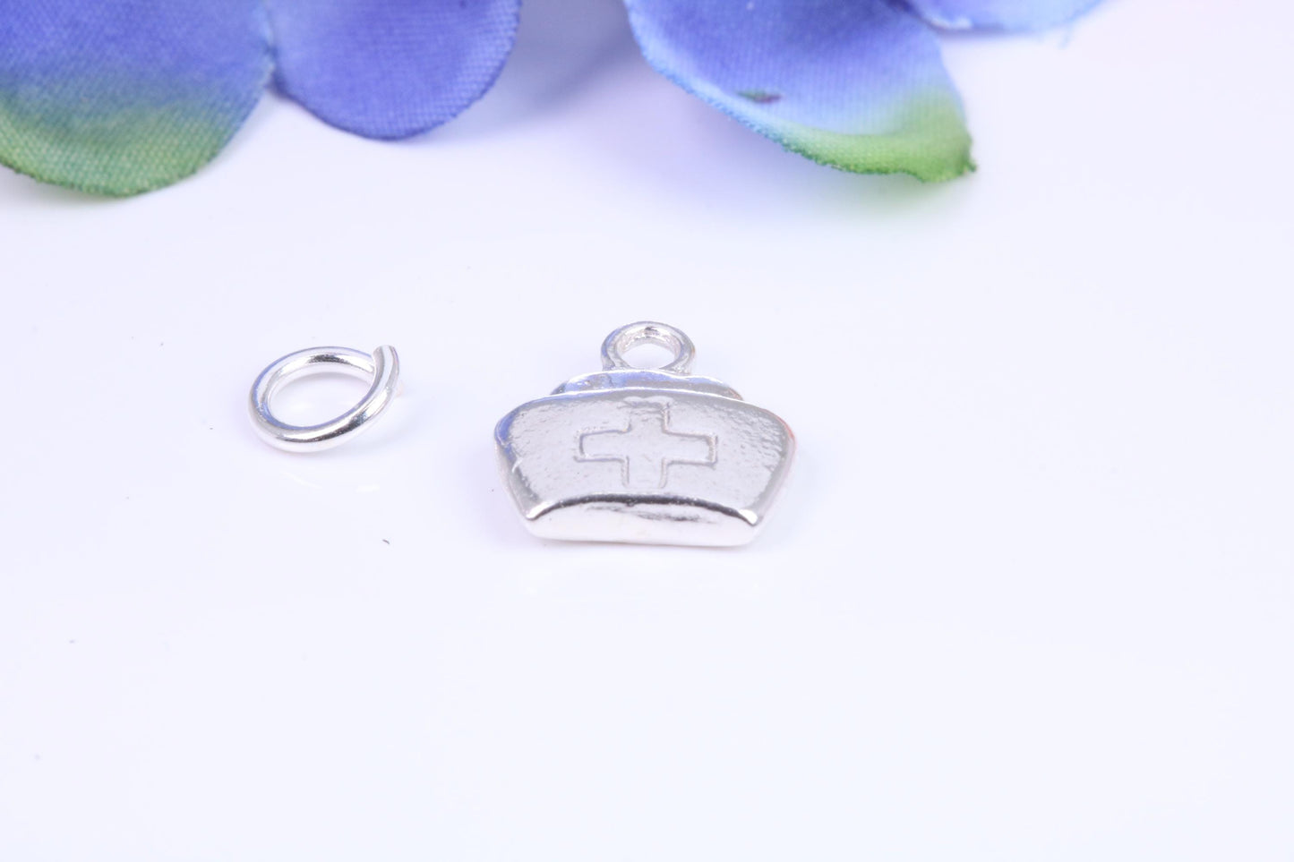 First Aid Case Charm, Traditional Three Dimensional Charm, Made from Solid Cast Silver