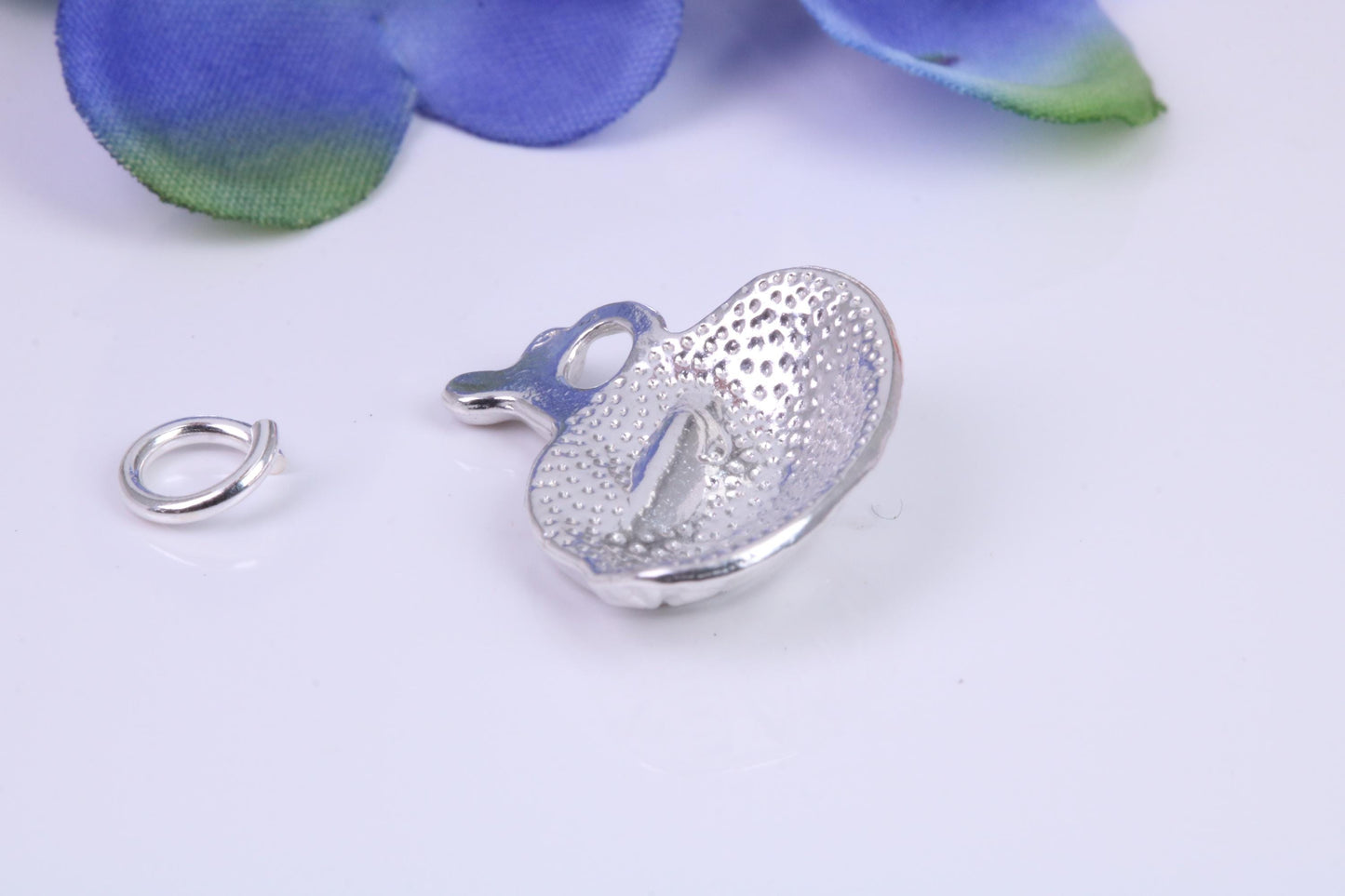 Dog Bowl Charm, Traditional Three Dimensional Charm, Made from Solid Cast Silver