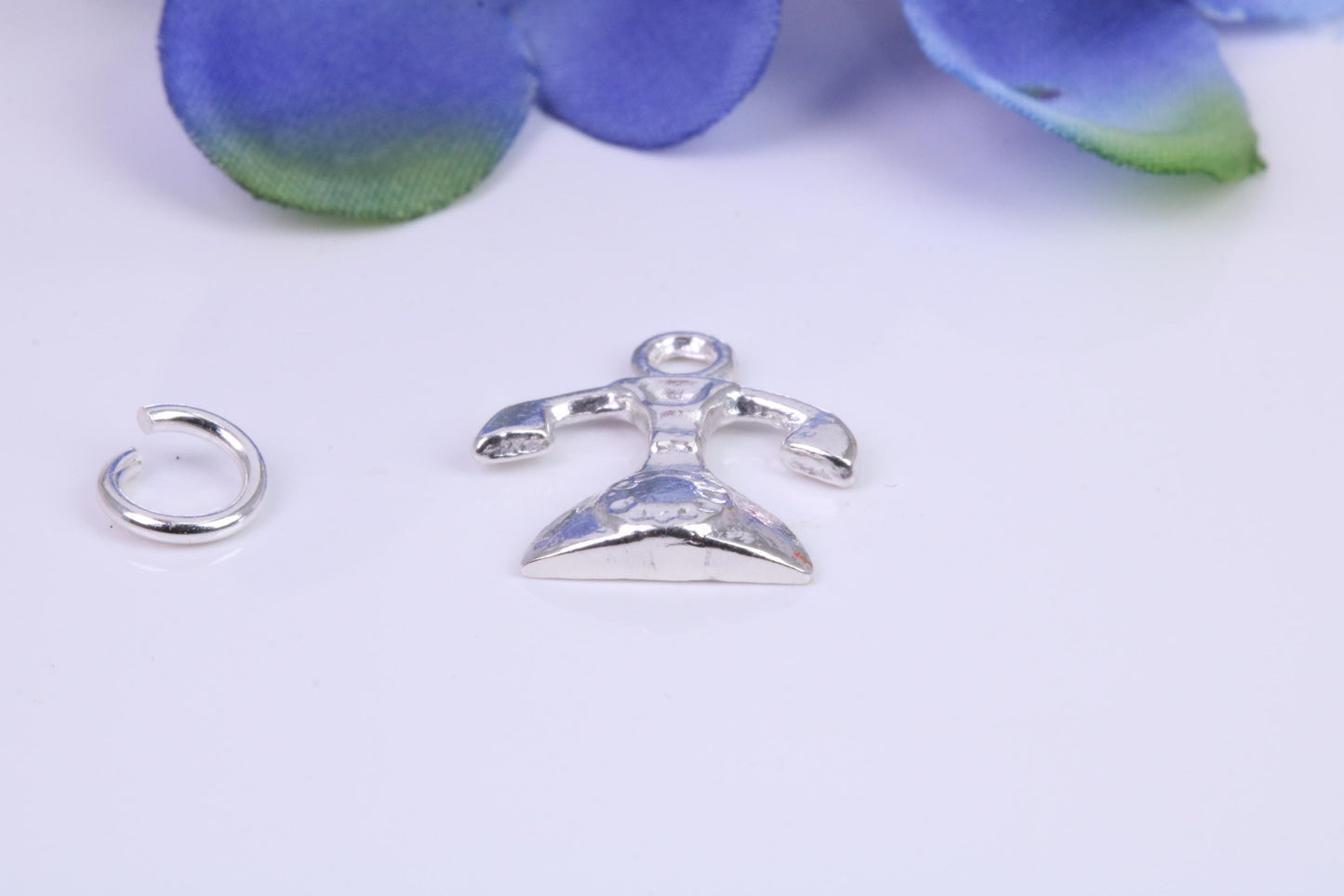 Vintage Phone Charm, Traditional Charm, Made From Solid Cast Silver
