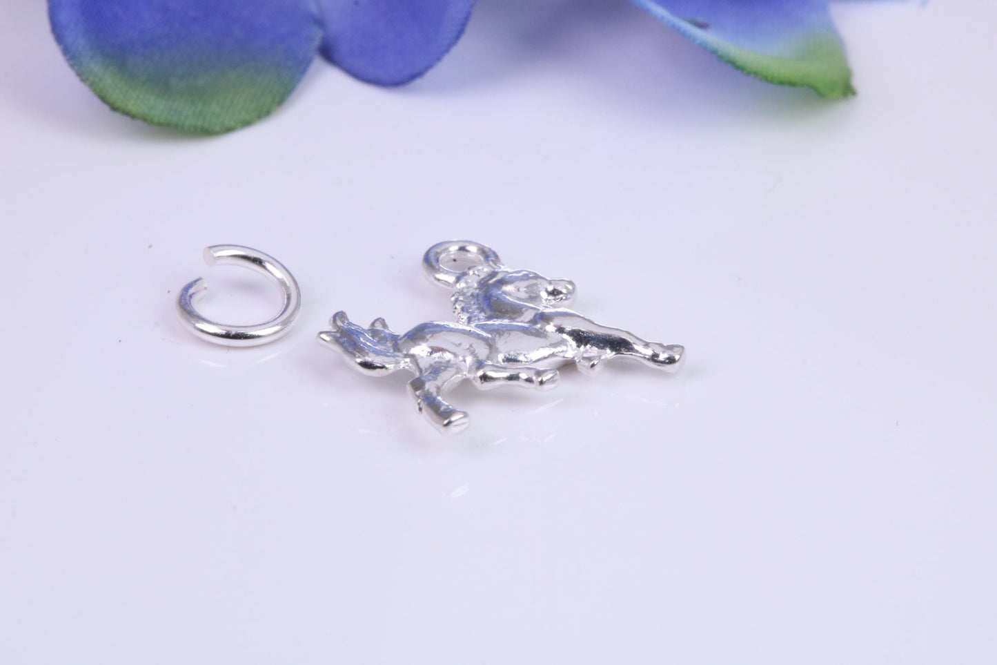 Horse Charm, Traditional Three Dimensional Charm, Made from Solid Cast Silver