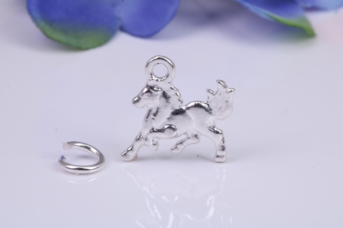 Horse Charm, Traditional Three Dimensional Charm, Made from Solid Cast Silver