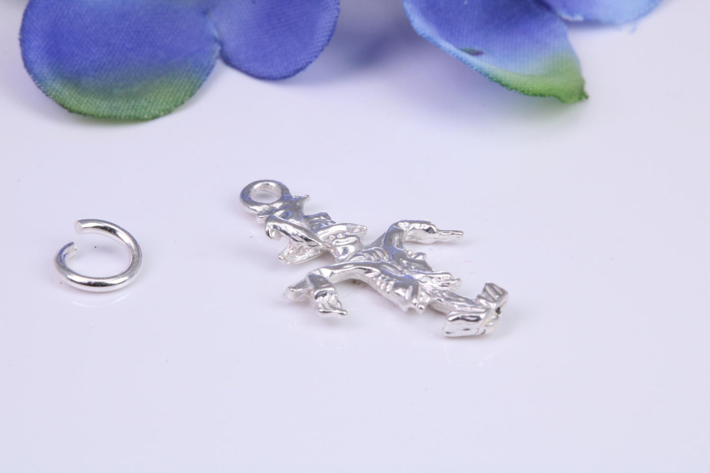 Scarecrow Charm, Traditional Three Dimensional Charm, Made from Solid Cast Silver