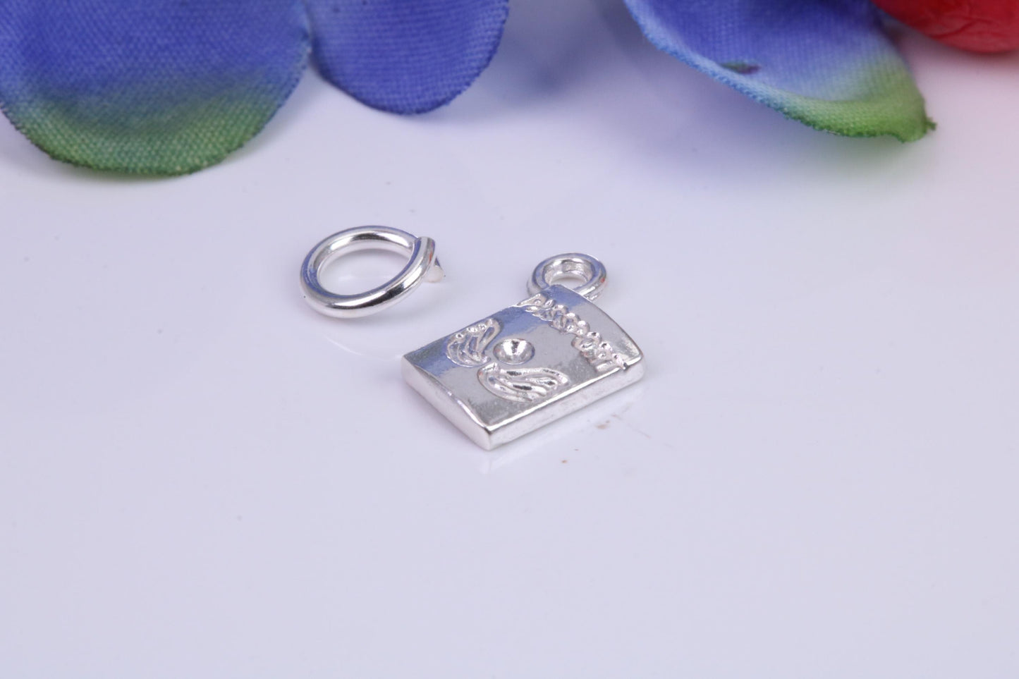 Passport Charm, Traditional Three Dimensional Charm, Made From Solid Cast Silver