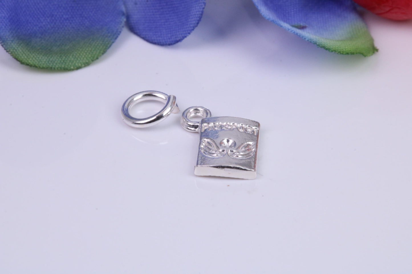 Passport Charm, Traditional Three Dimensional Charm, Made From Solid Cast Silver