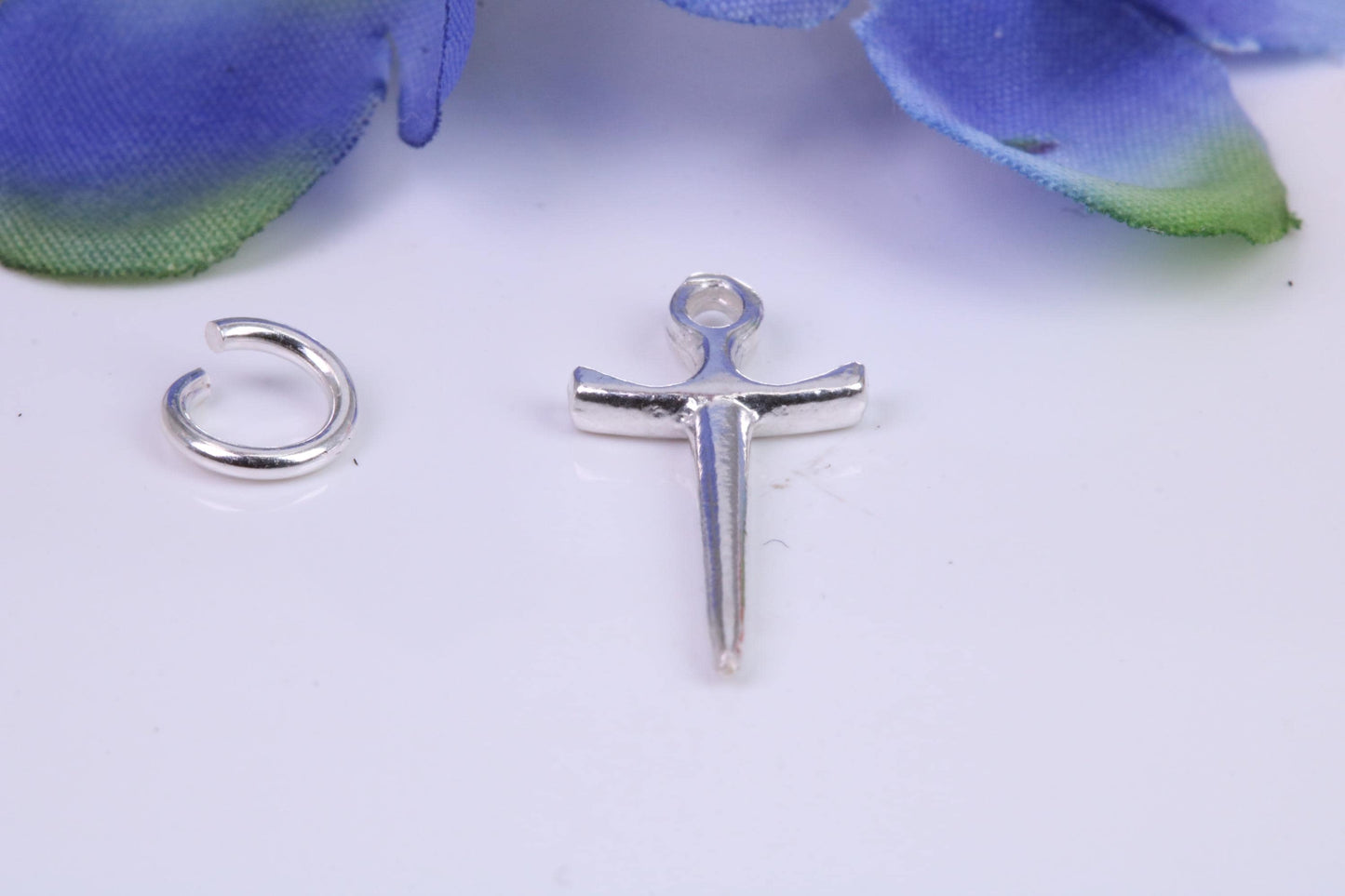 Sword Charm, Traditional Three Dimensional Charm, Made from Solid Cast Silver