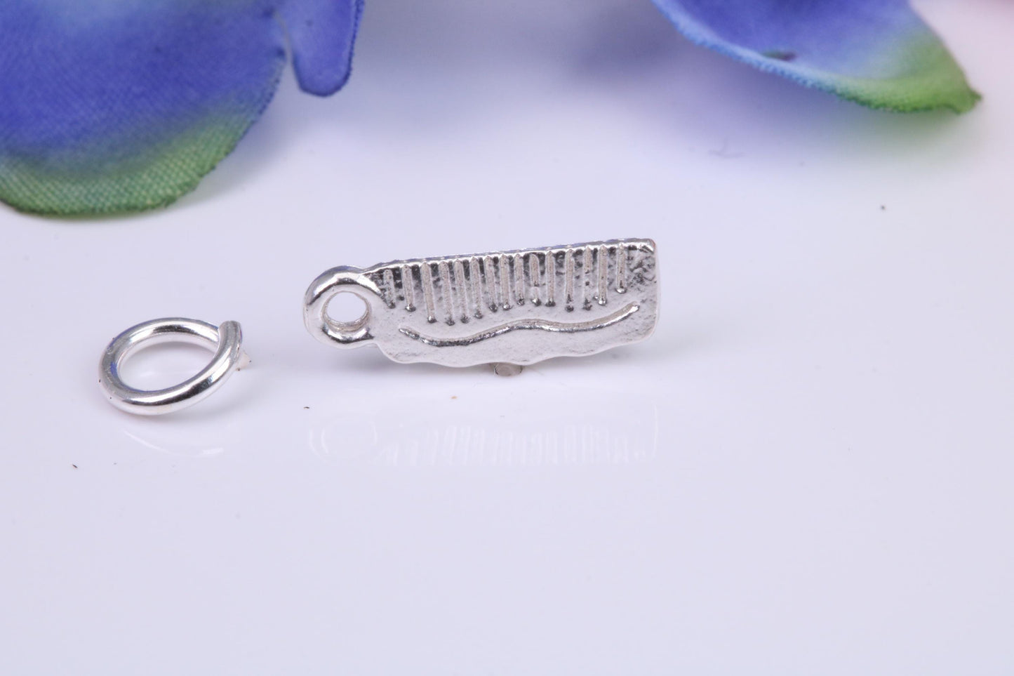 Hair Comb Charm, Traditional Three Dimensional Charm, Made from Solid Cast Silver