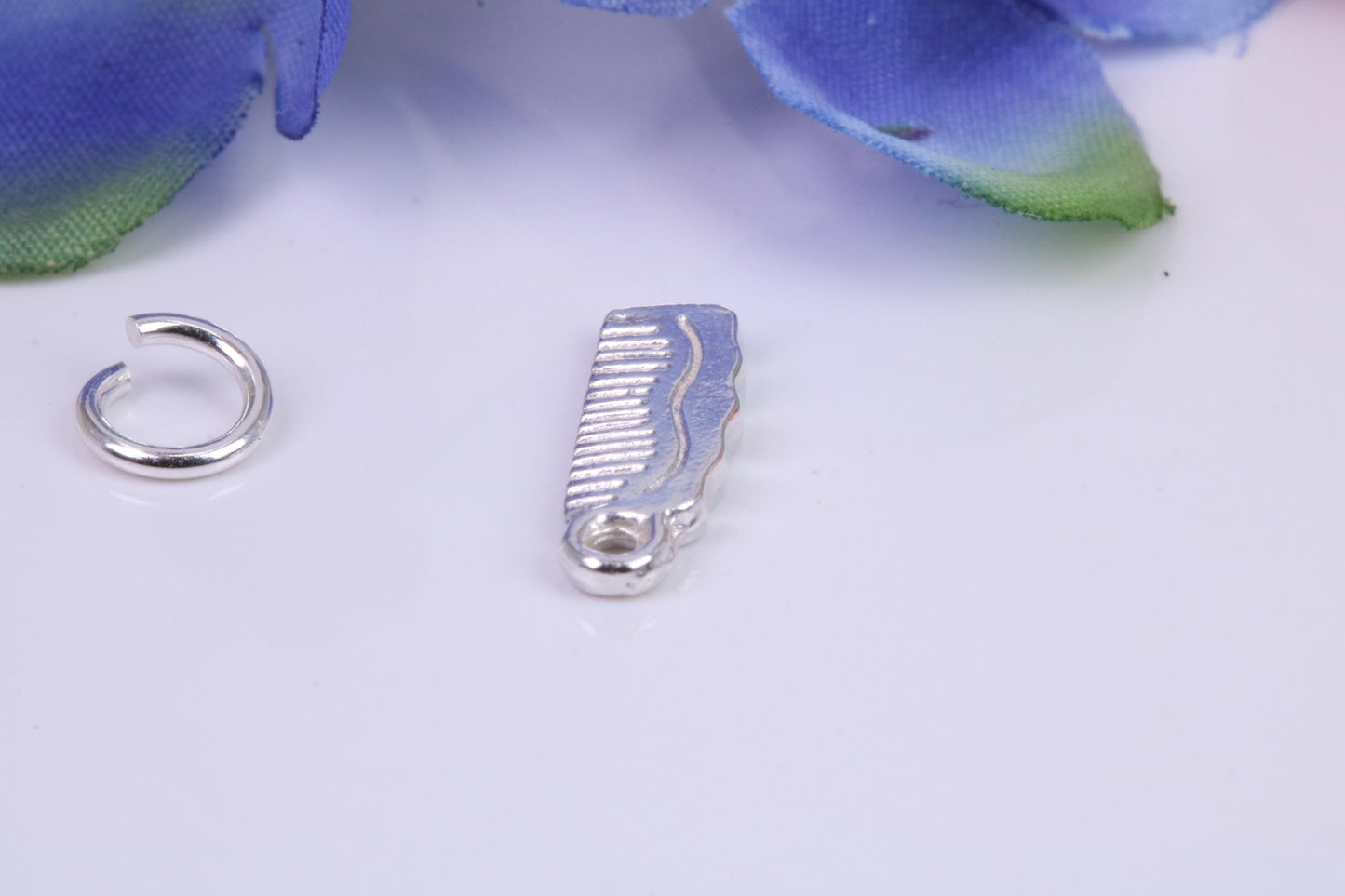 Hair Comb Charm, Traditional Three Dimensional Charm, Made from Solid Cast Silver