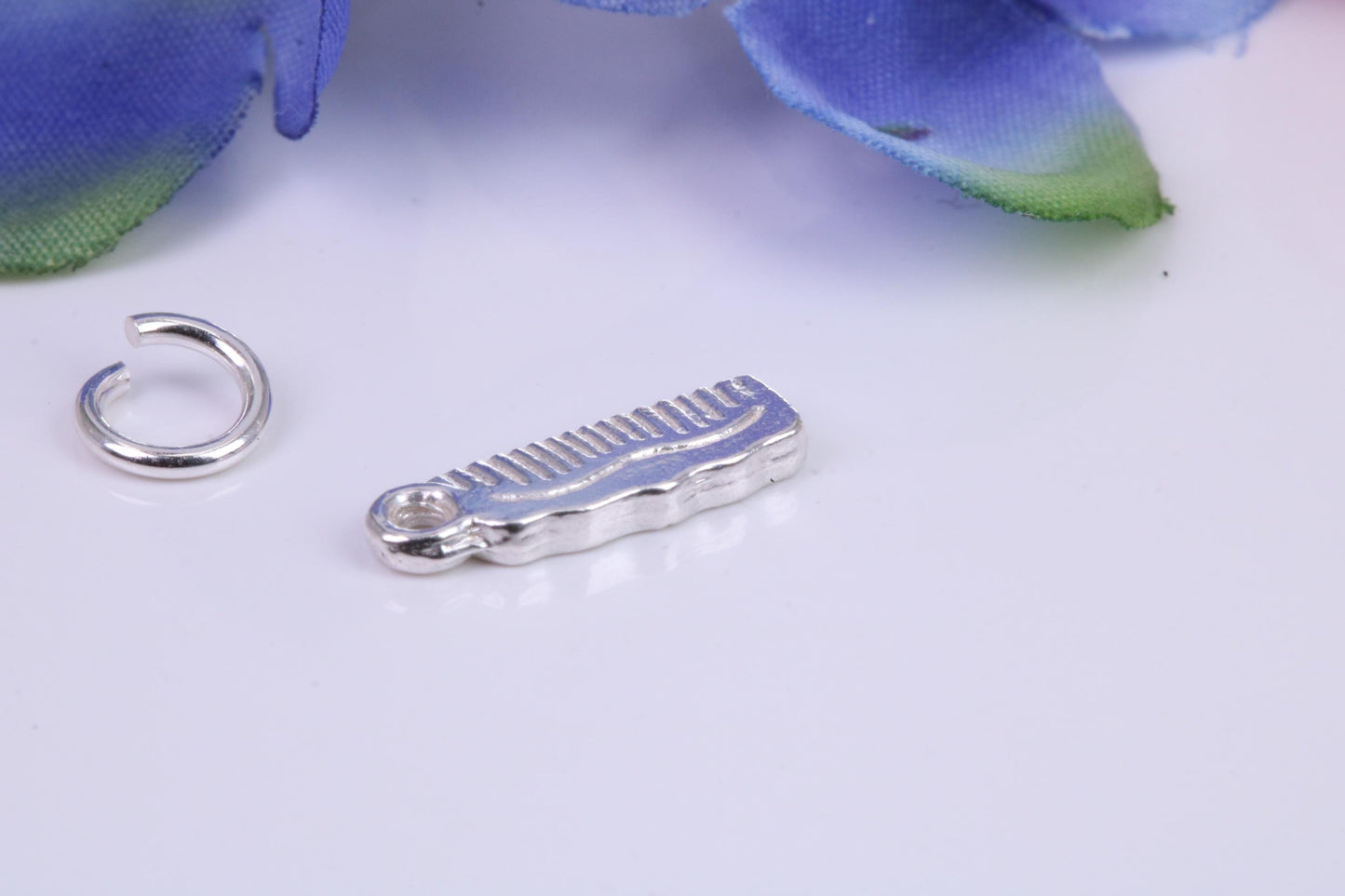 Hair Comb Charm, Traditional Three Dimensional Charm, Made from Solid Cast Silver