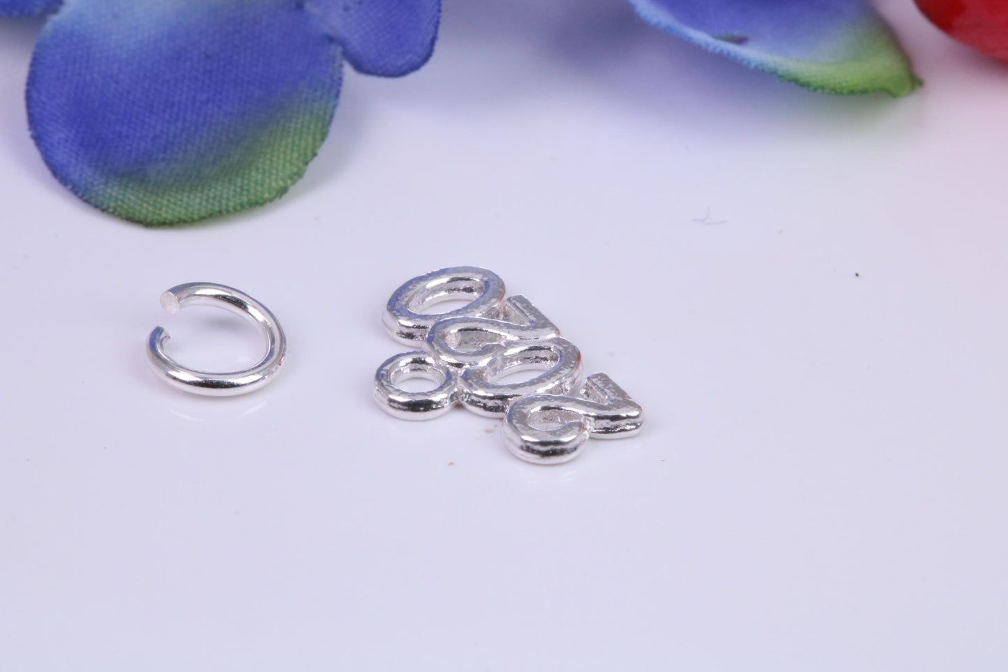 Year 2020 Charm, Traditional Three Dimensional Charm, Made from Solid Cast Silver