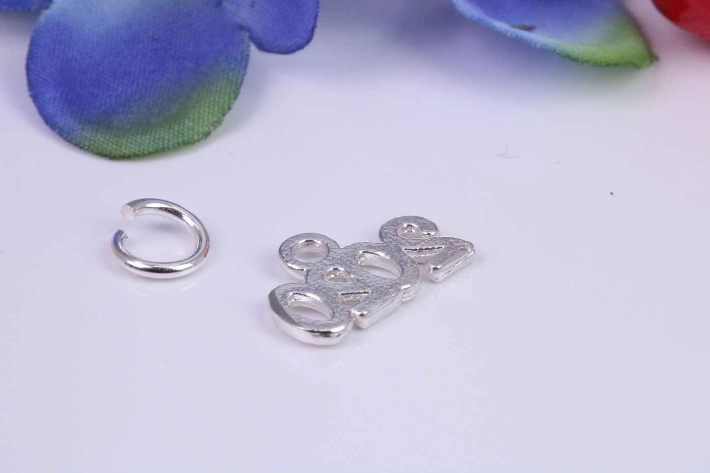 Year 2020 Charm, Traditional Three Dimensional Charm, Made from Solid Cast Silver