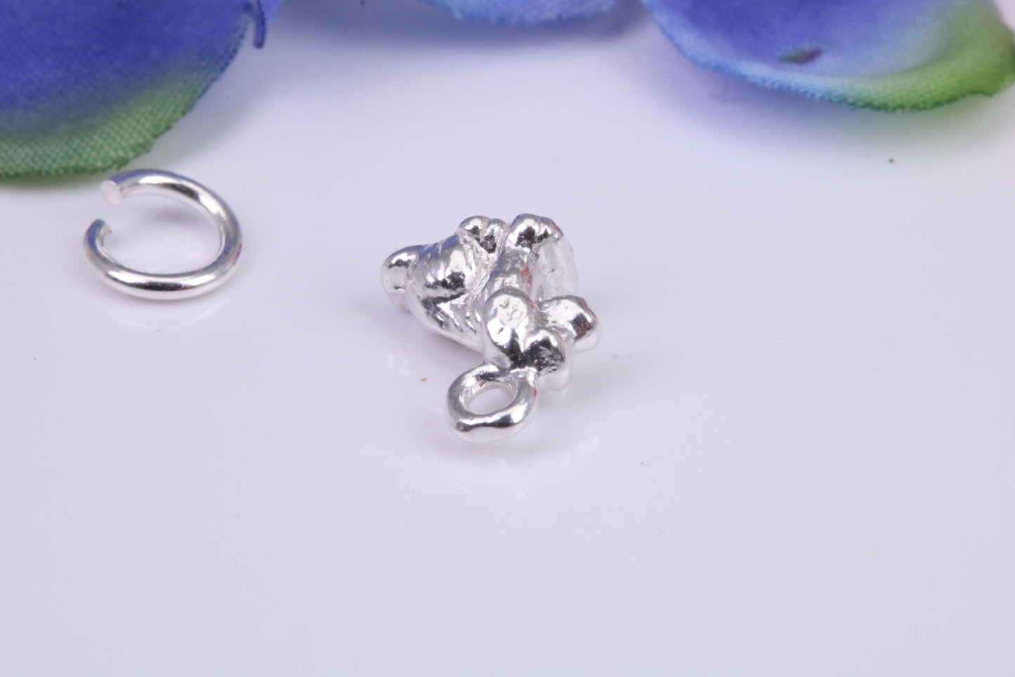 Dog Charm, Traditional Three Dimensional Charm, Made from Solid Silver
