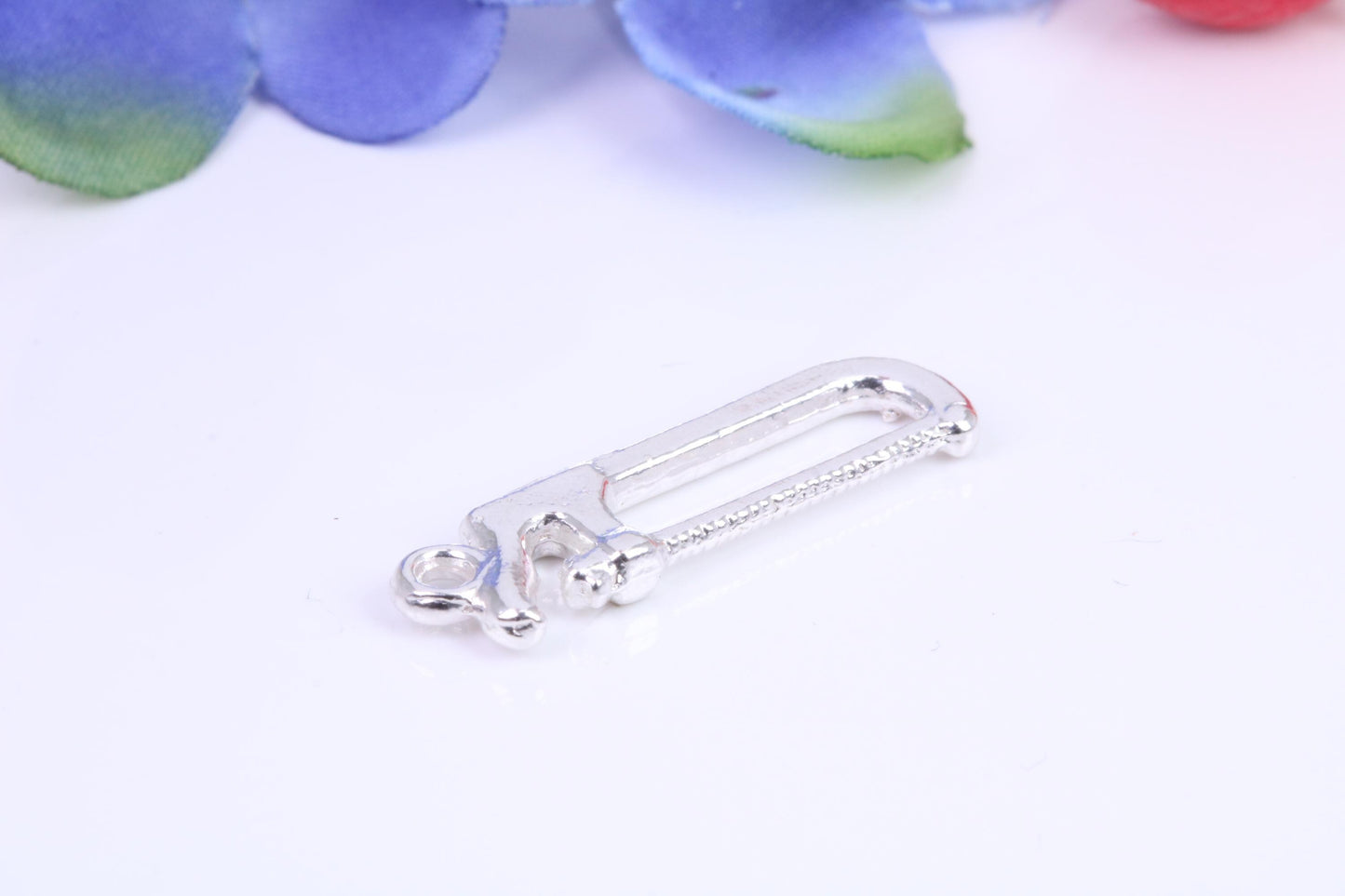 Hacksaw Charm, Traditional Charm, Made from Solid Cast Silver