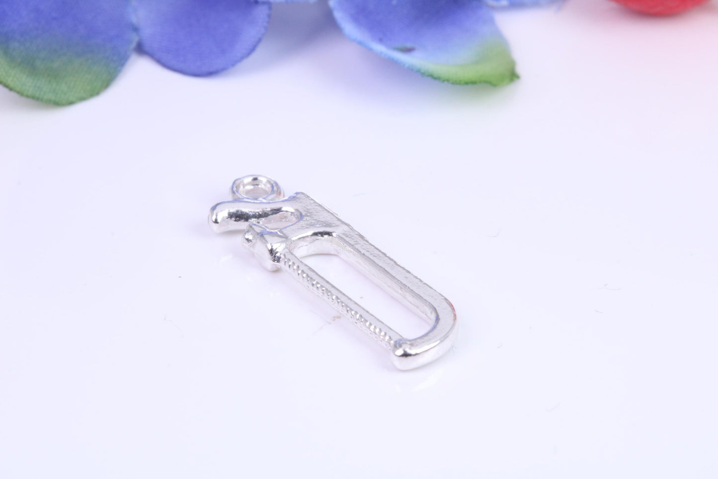 Hacksaw Charm, Traditional Charm, Made from Solid Cast Silver