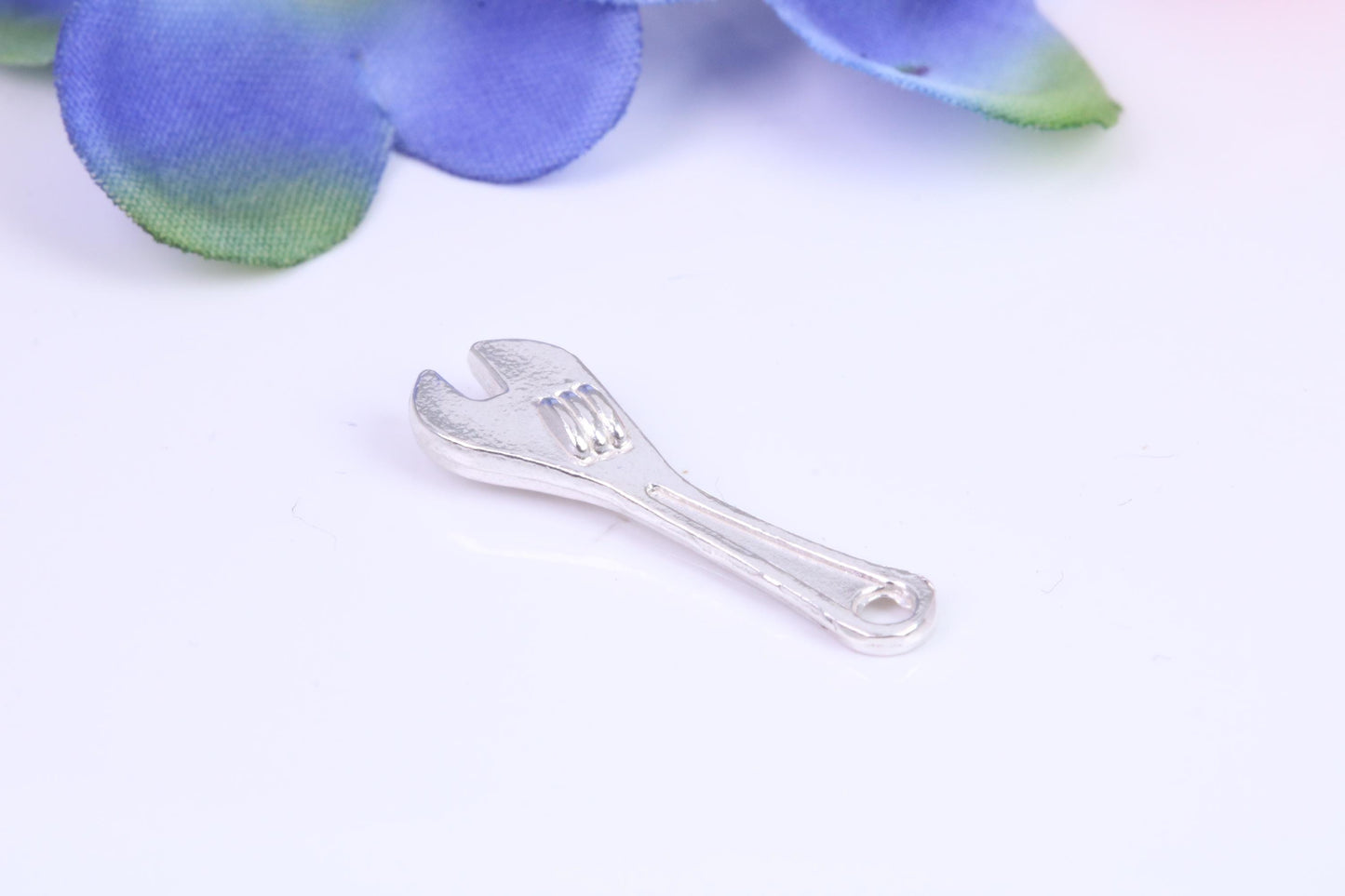 Spanner Charm, Traditional Charm, Made from Solid Cast Silver