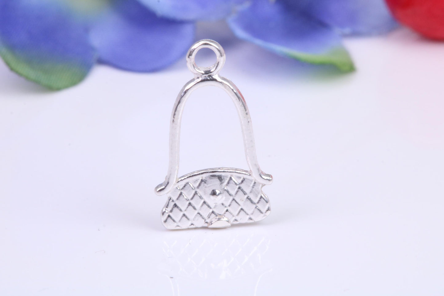 Handbag Charm, Traditional Three Dimensional Charm, Made from Solid Cast Silver