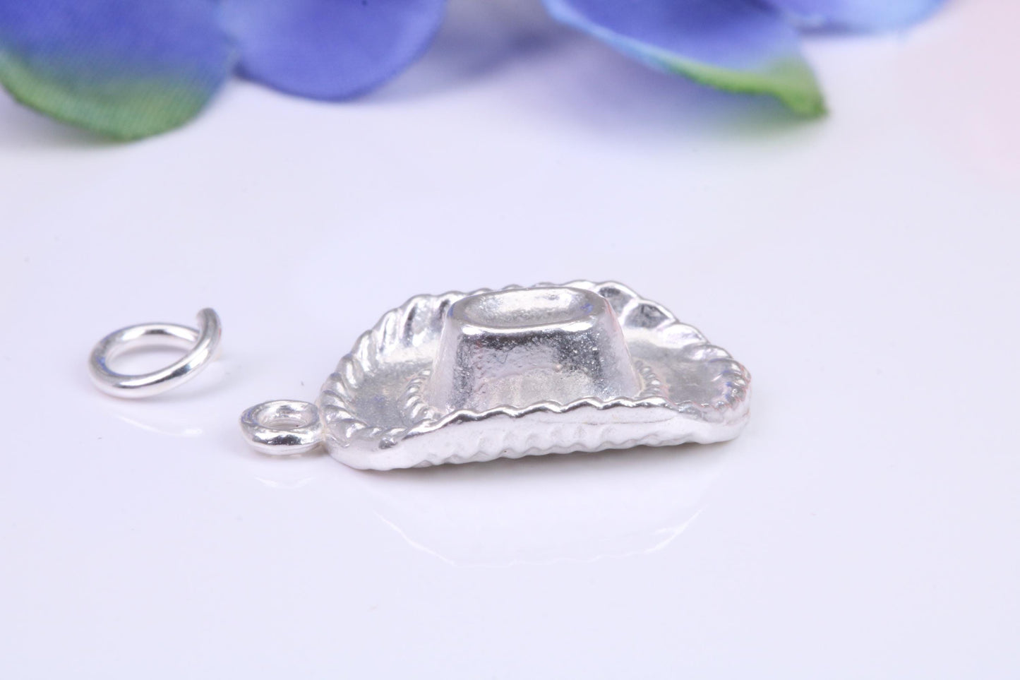 Cowboy Hat Charm, Traditional Three Dimensional Charm, This charm is made from solid cast Silver